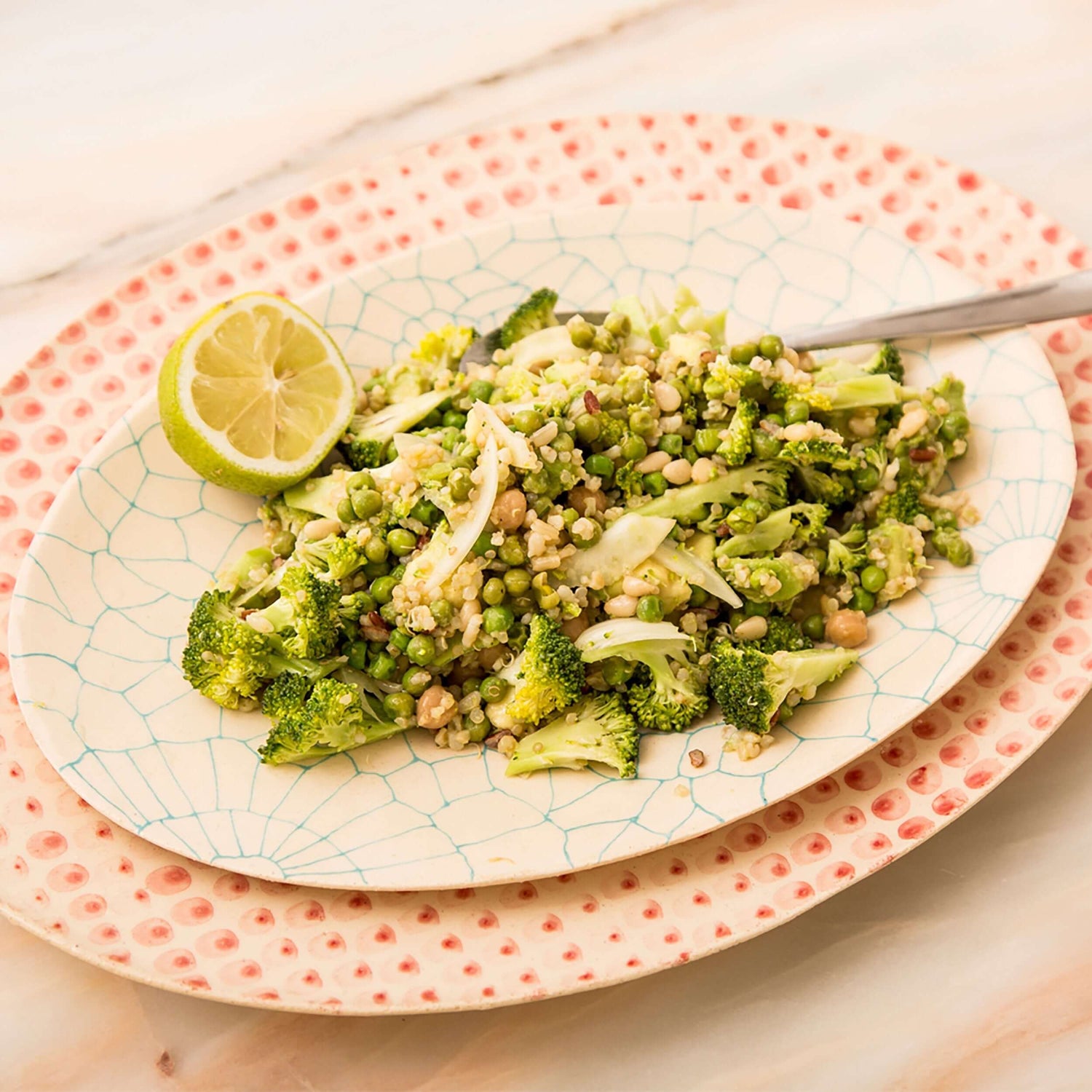 Crunchy seeds and broccoli salad