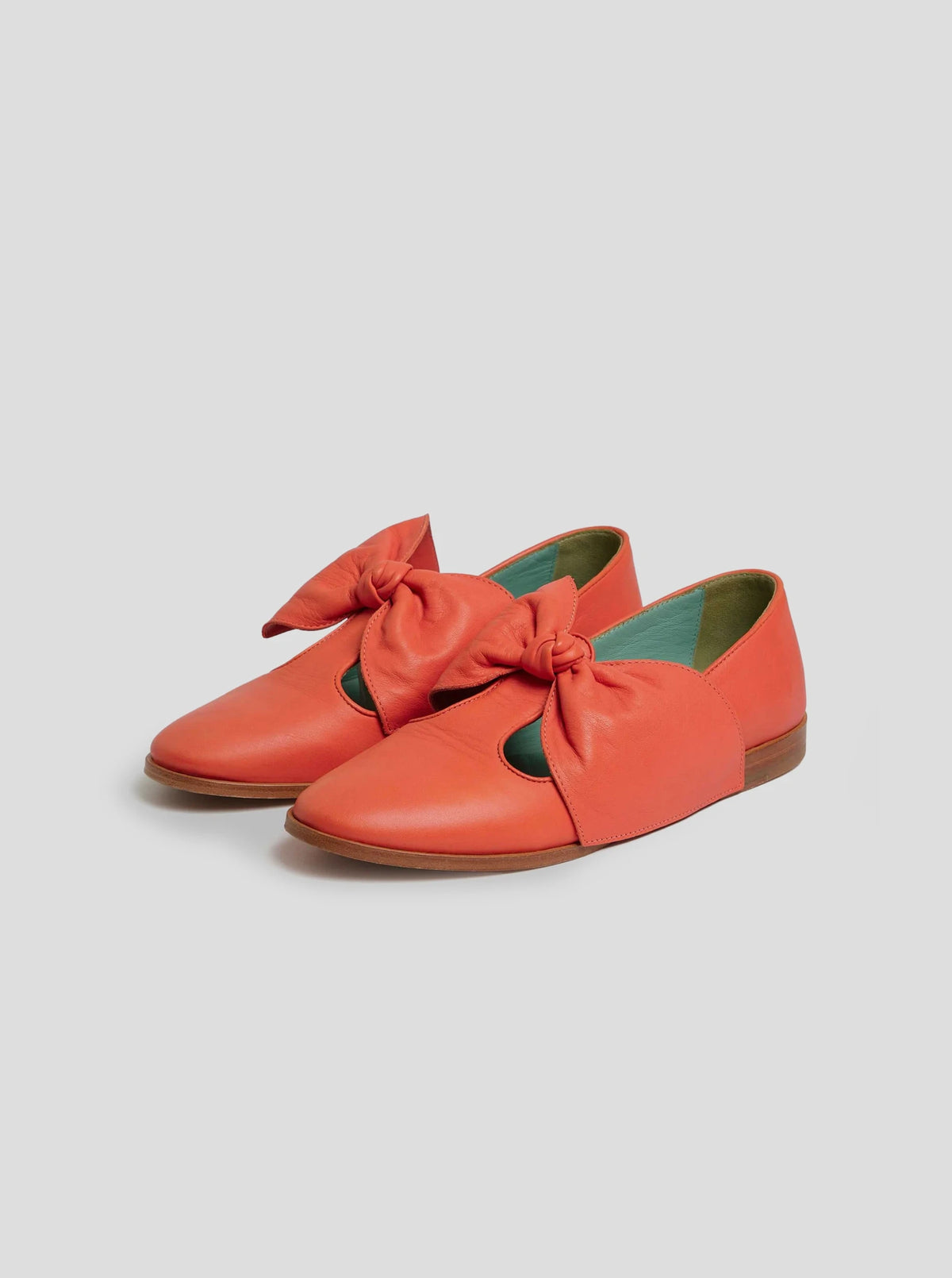 BB Ballerina Shoes in Salmon Leather