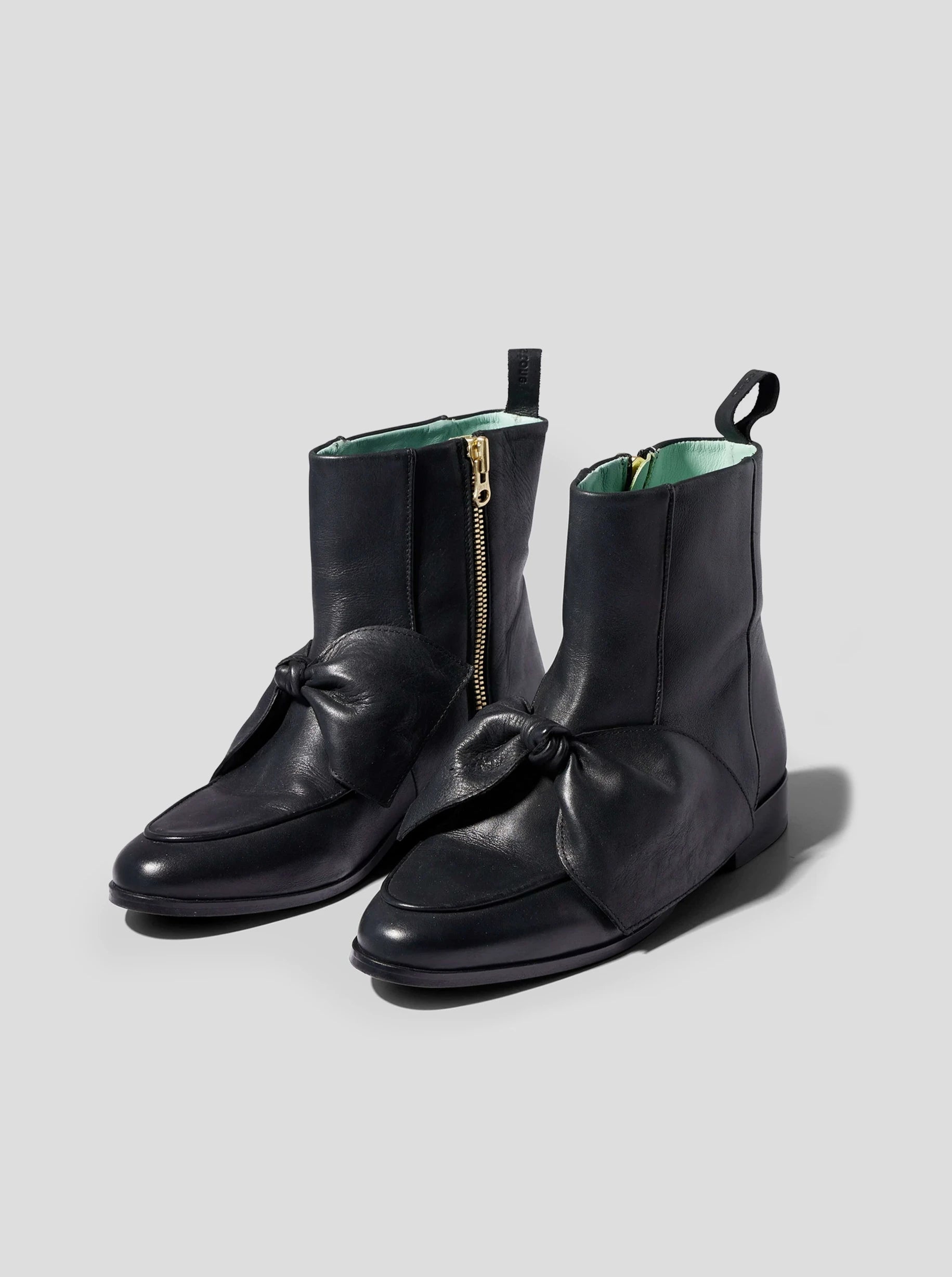 heimstone Bottines BB en cuir noir