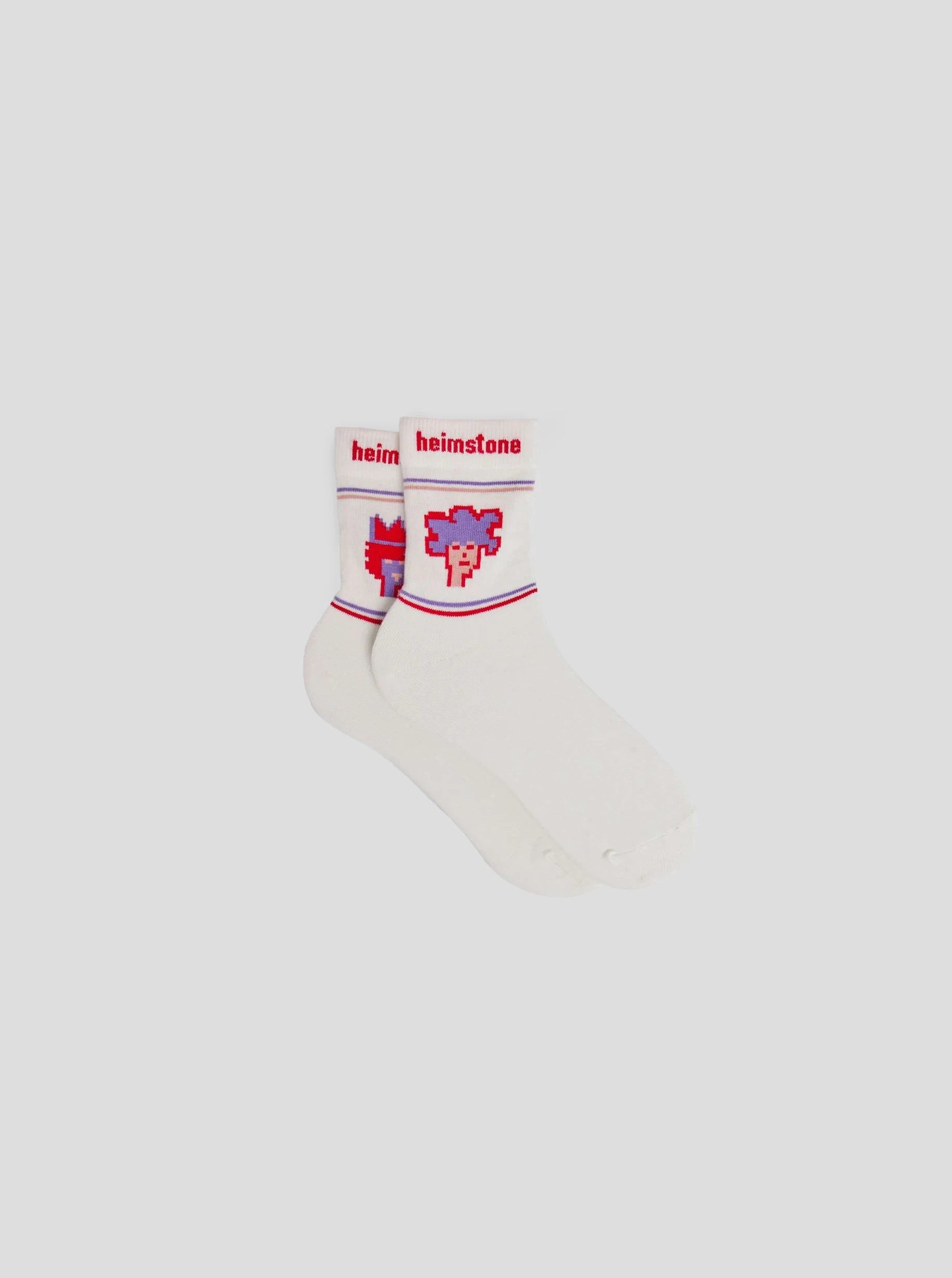 Ankle socks in white Pyro