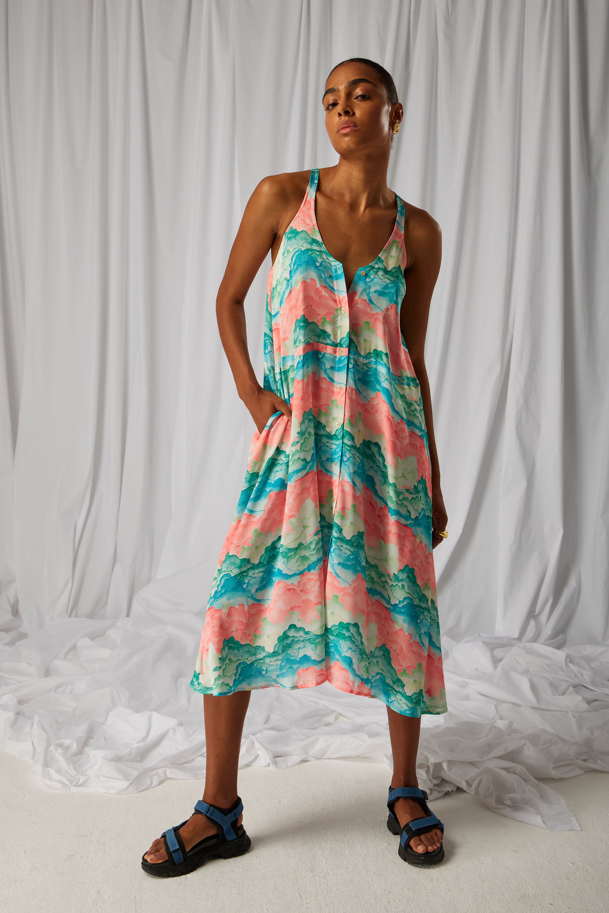 Java dress in Nuit Blanche print