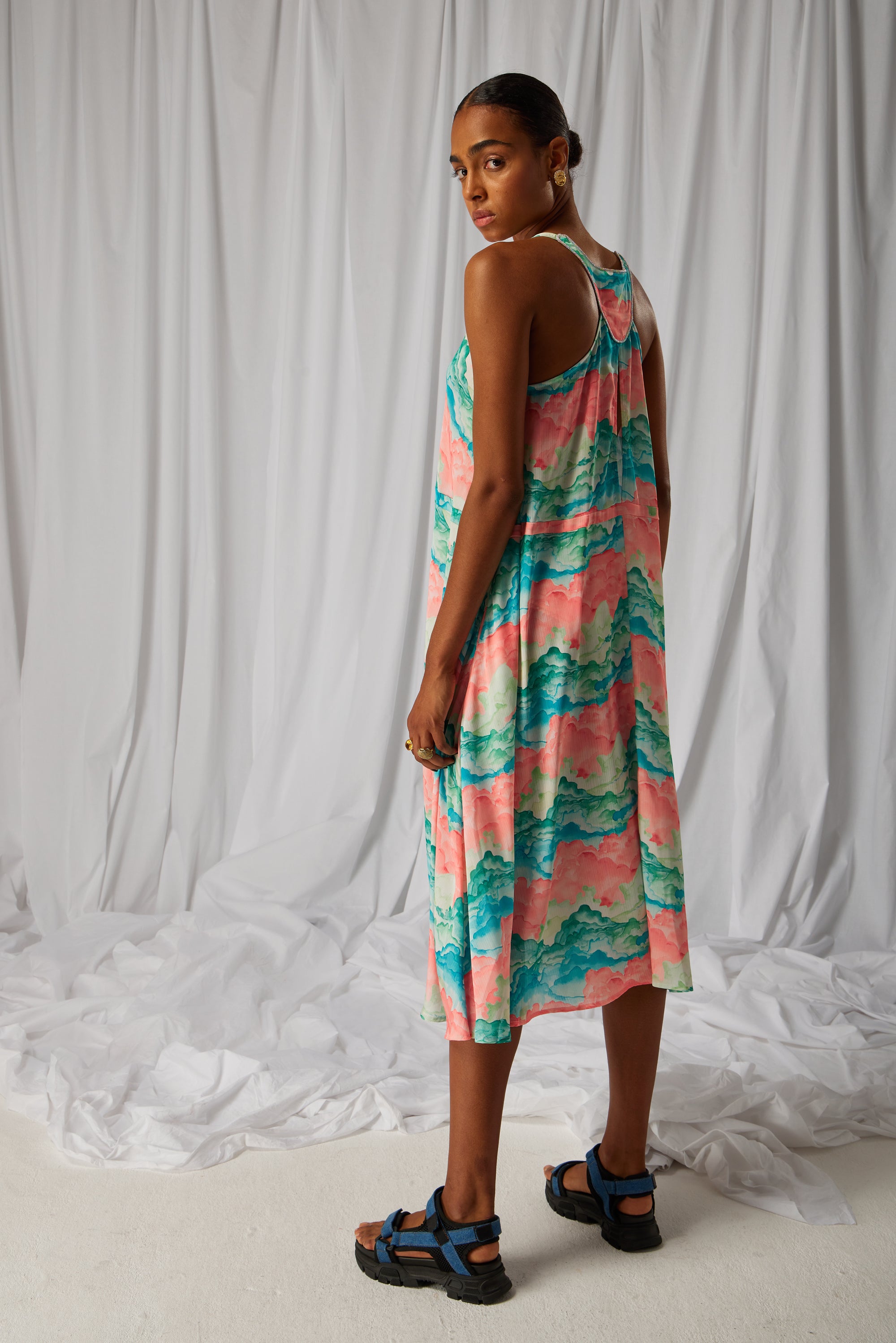 Java dress in Nuit Blanche print