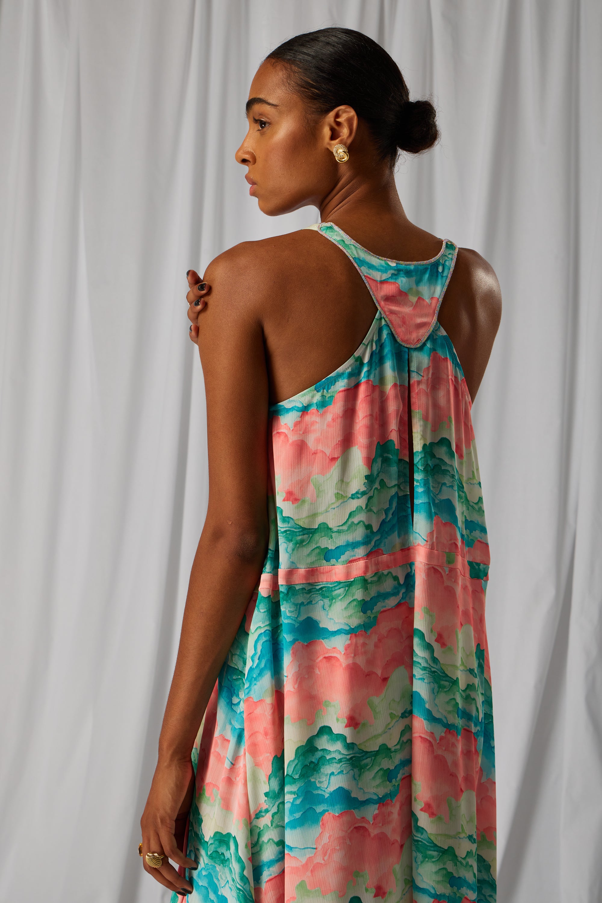 Java dress in Nuit Blanche print
