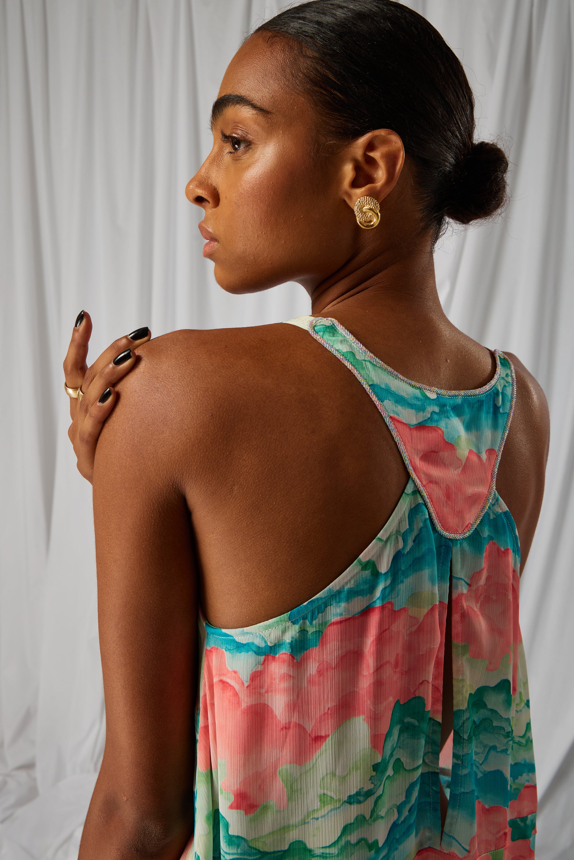Java dress in Nuit Blanche print