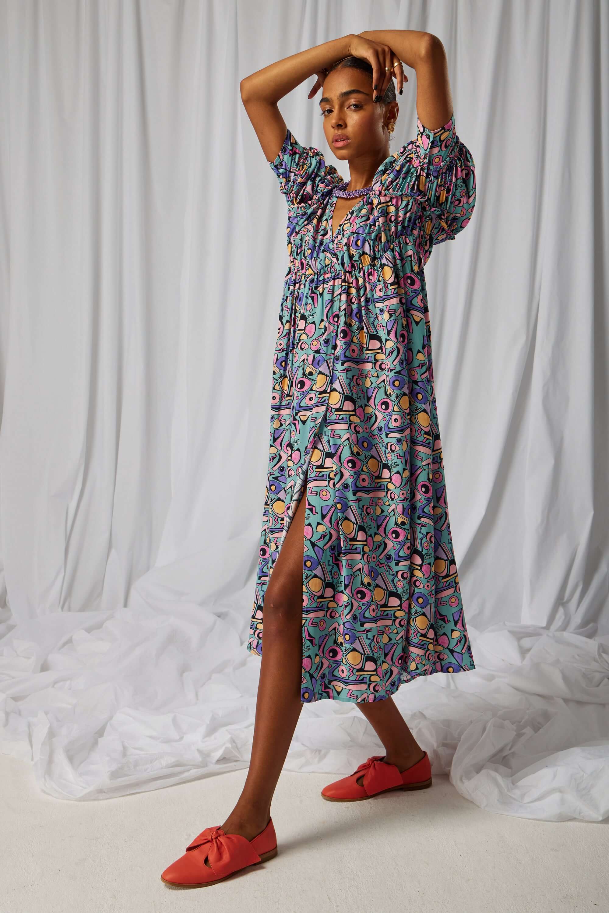 Jim dress in Miami Factory print
