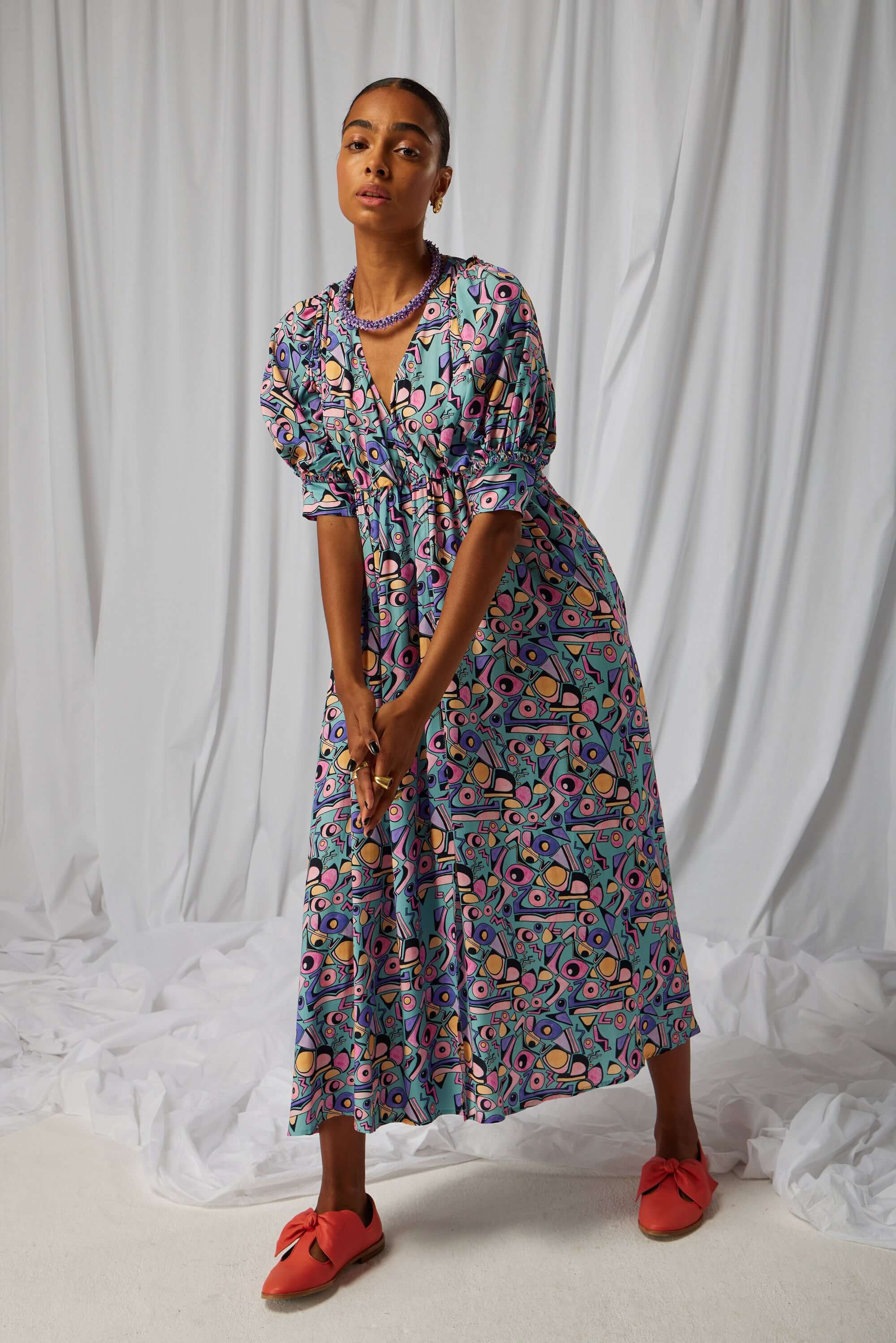 Jim dress in Miami Factory print