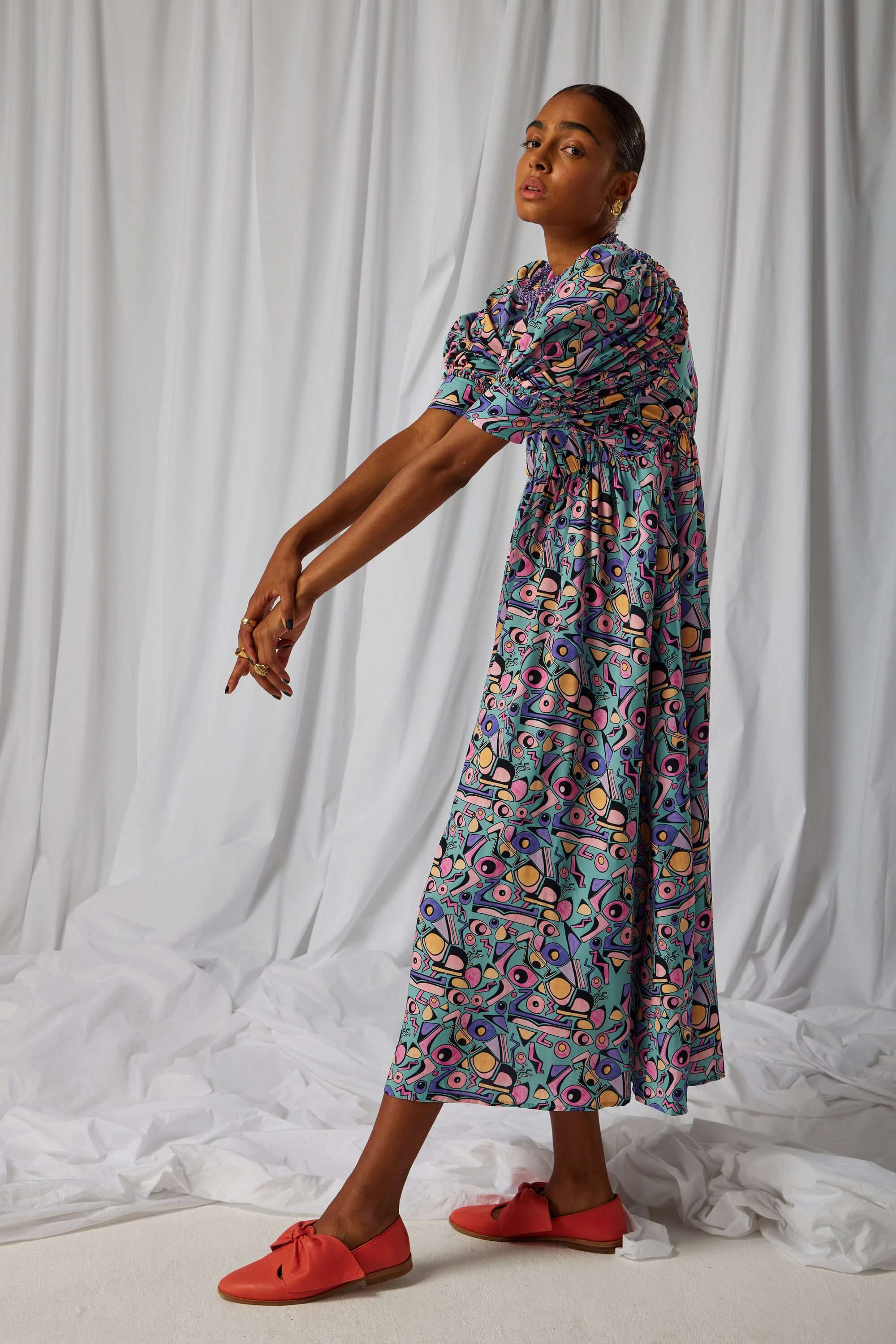 Jim dress in Miami Factory print