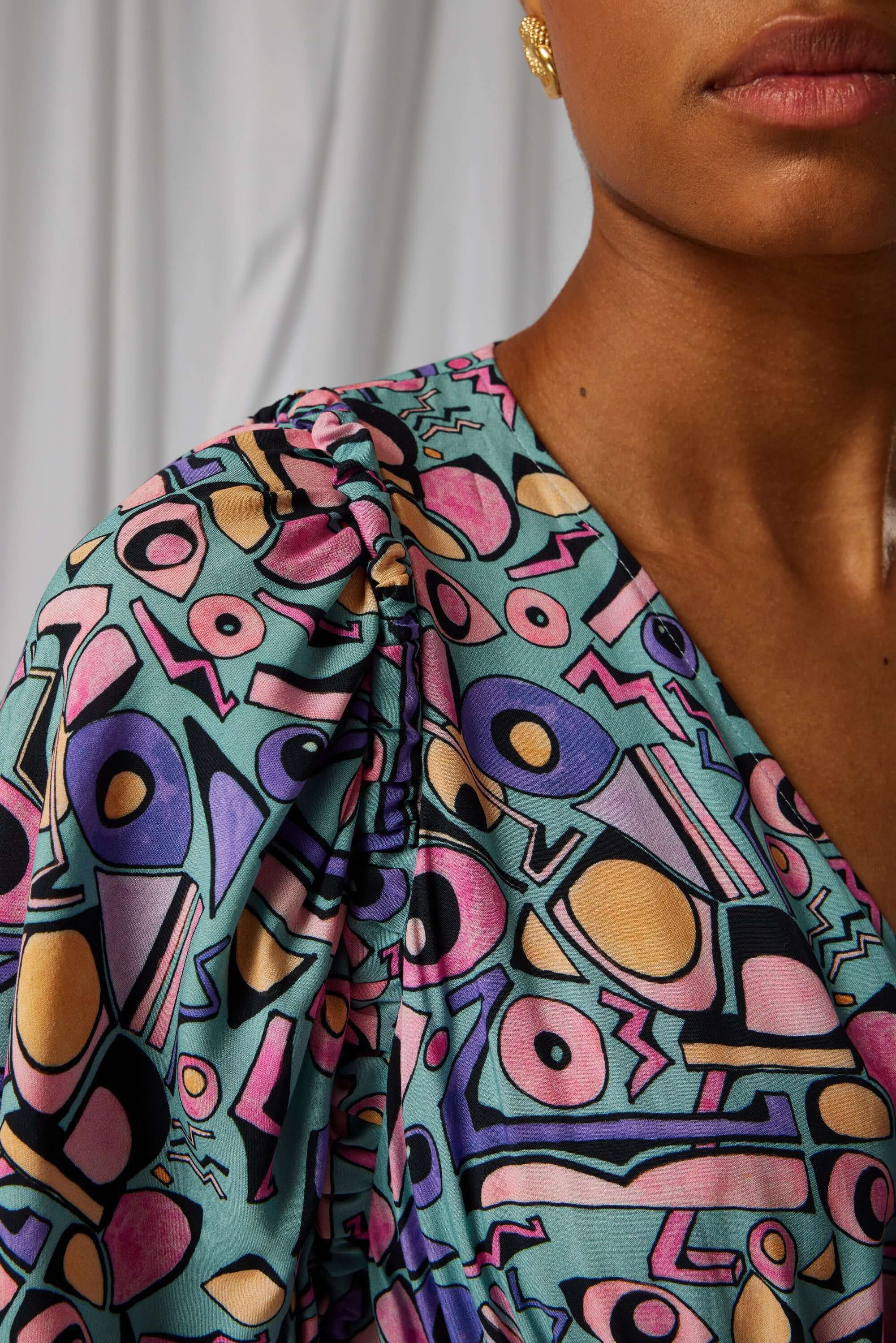 Jim dress in Miami Factory print
