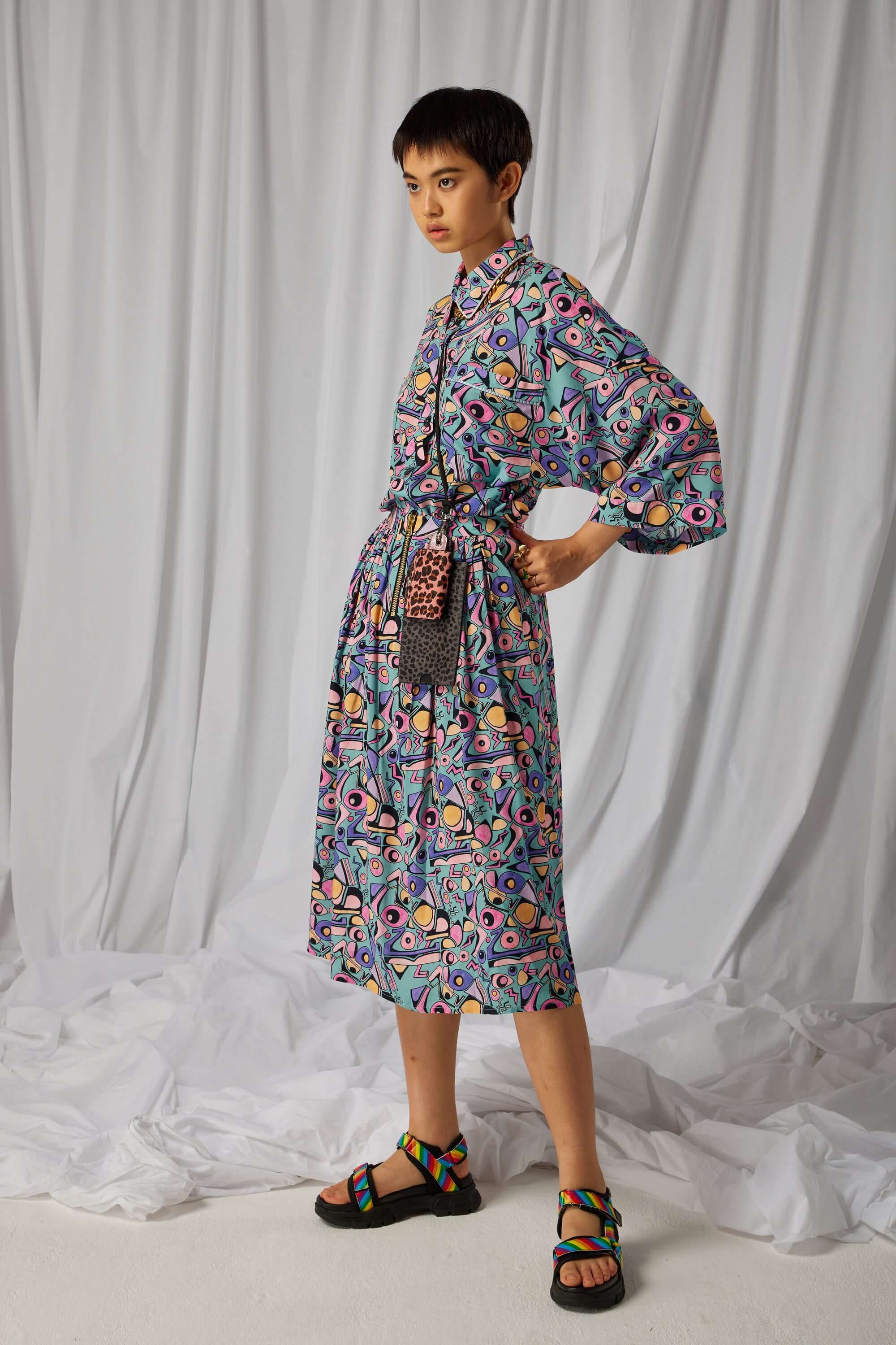 Astrée shirt in Miami Factory print