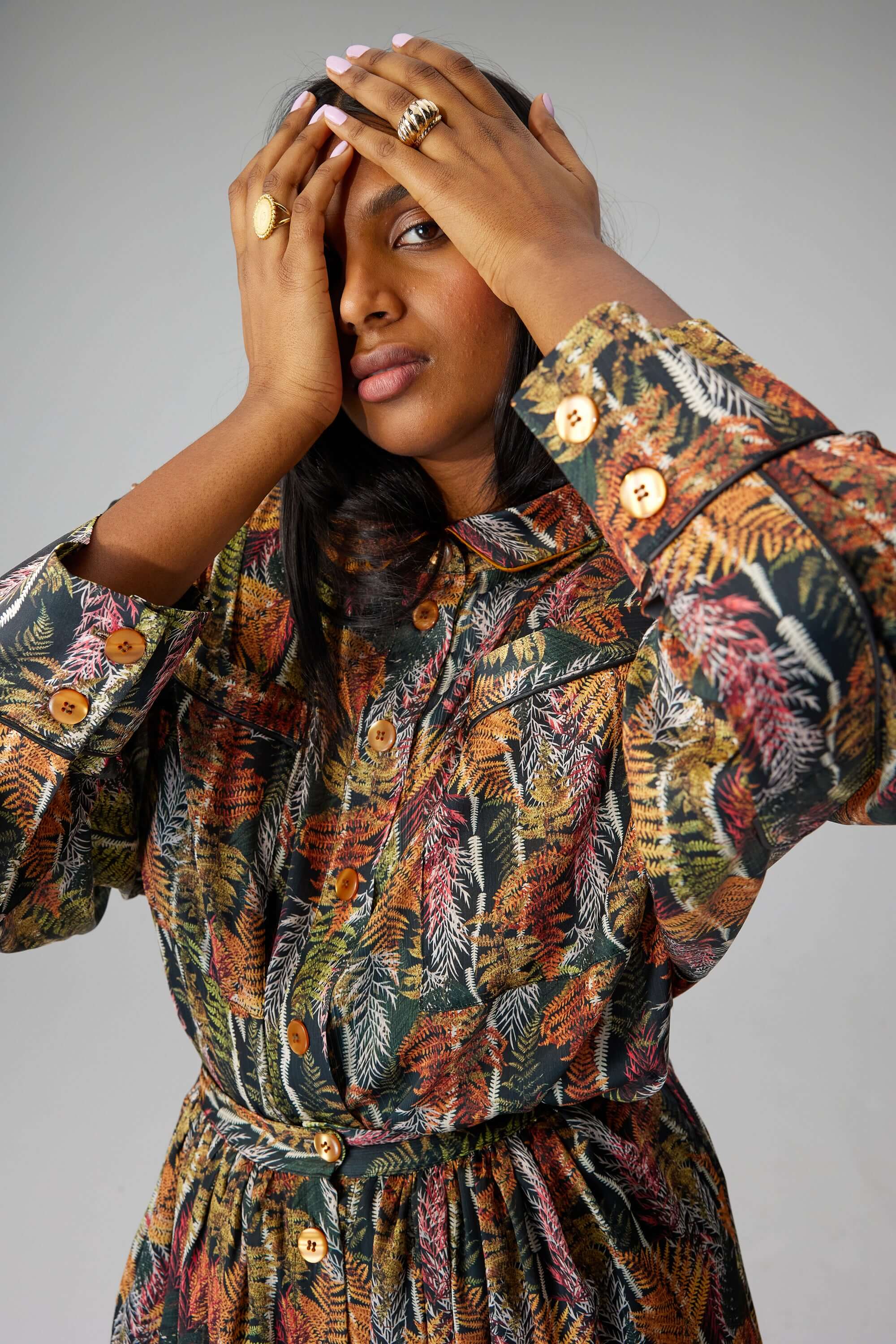 Astrée shirt in Fern print