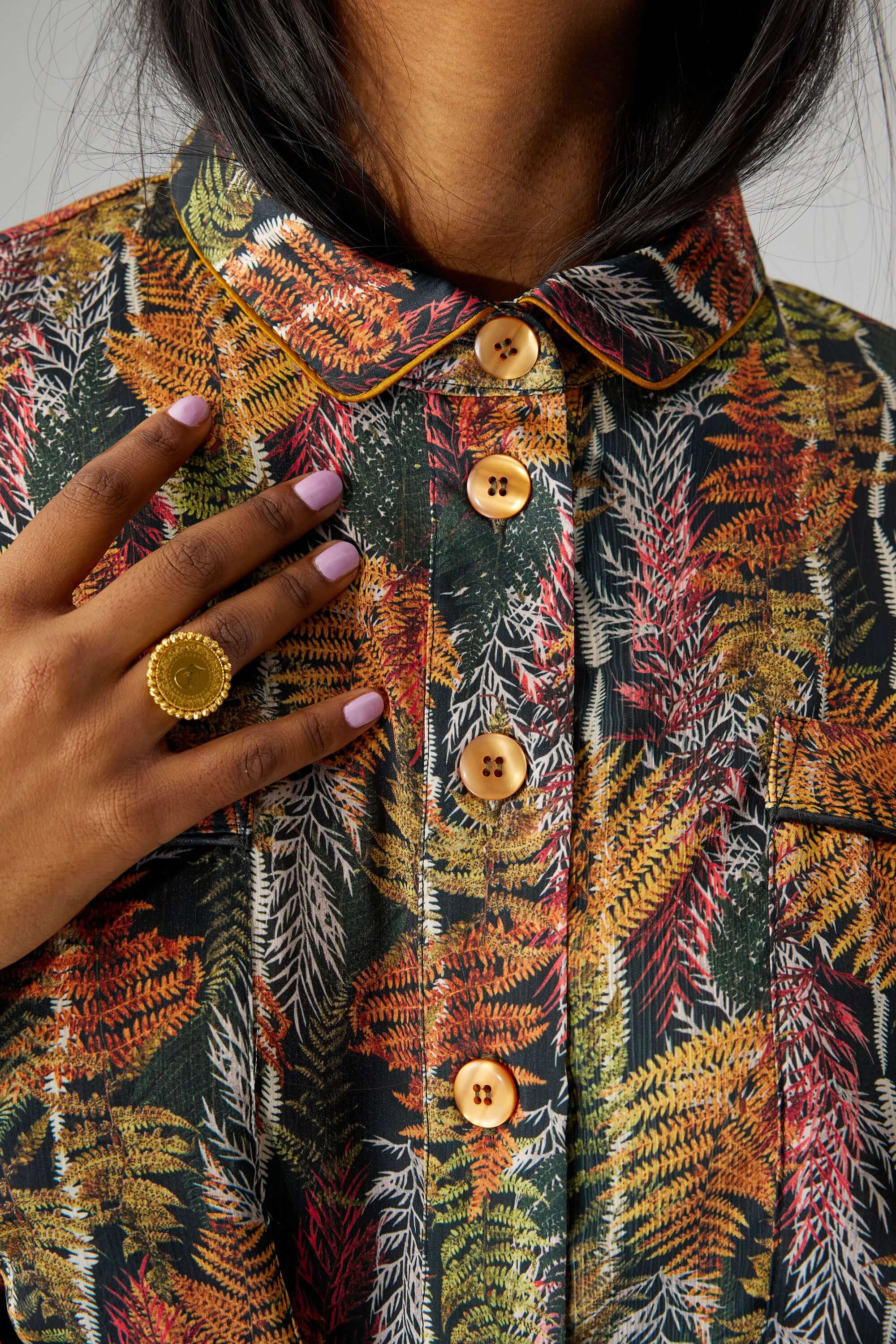 Astrée shirt in Fern print