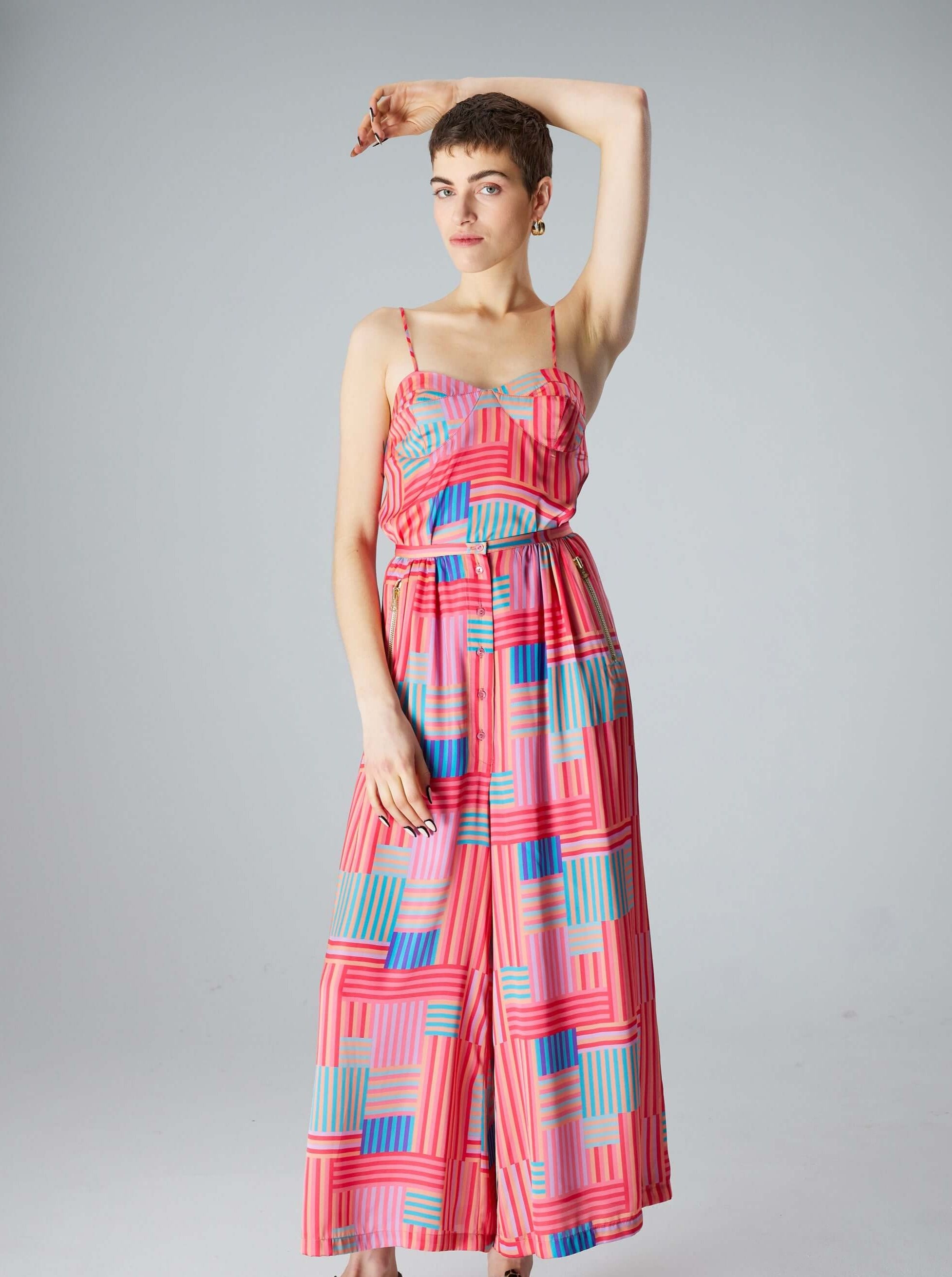 Nelson top in Strike print