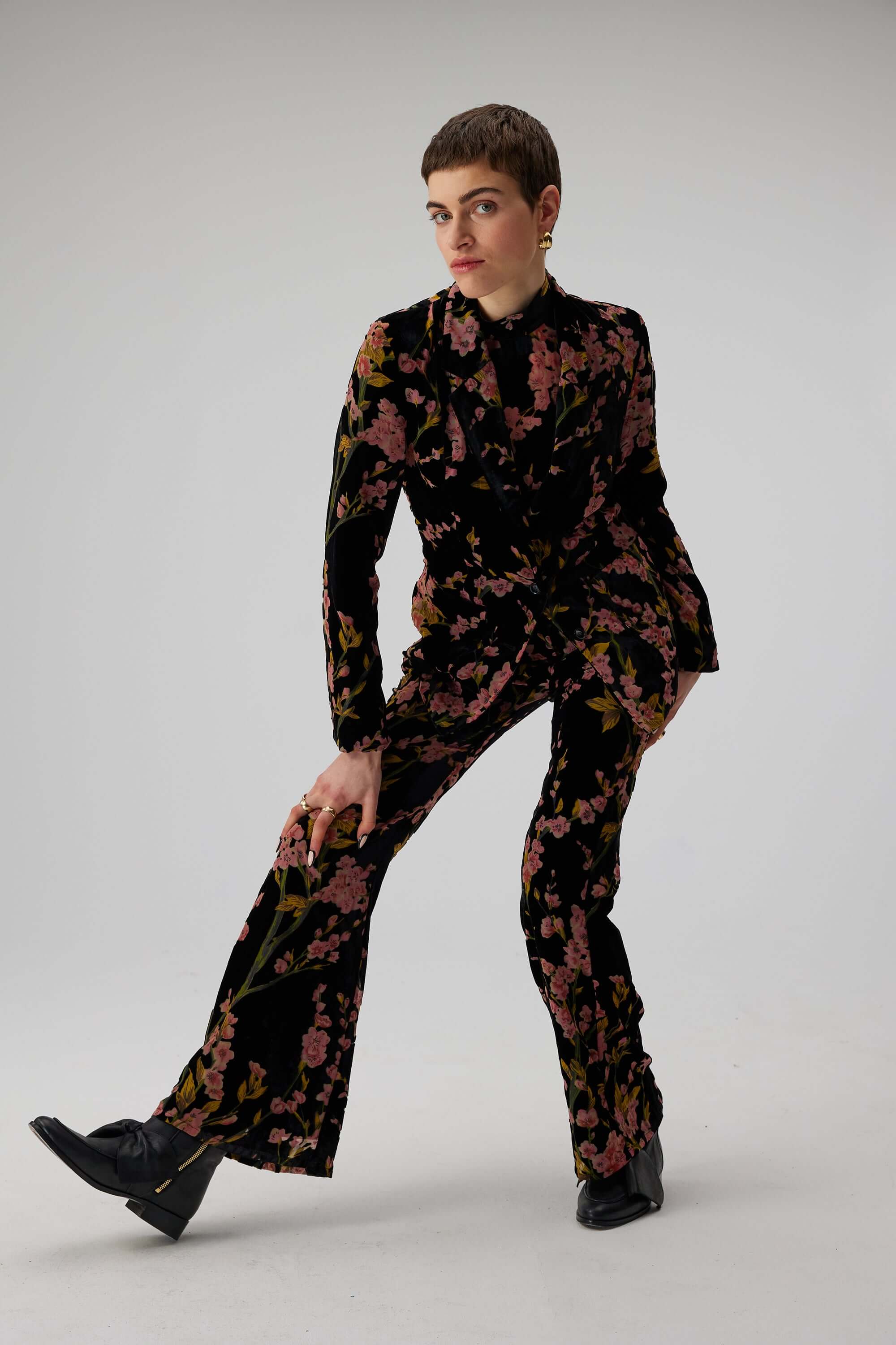 Sonny Crockett blazer in velvet Blossom