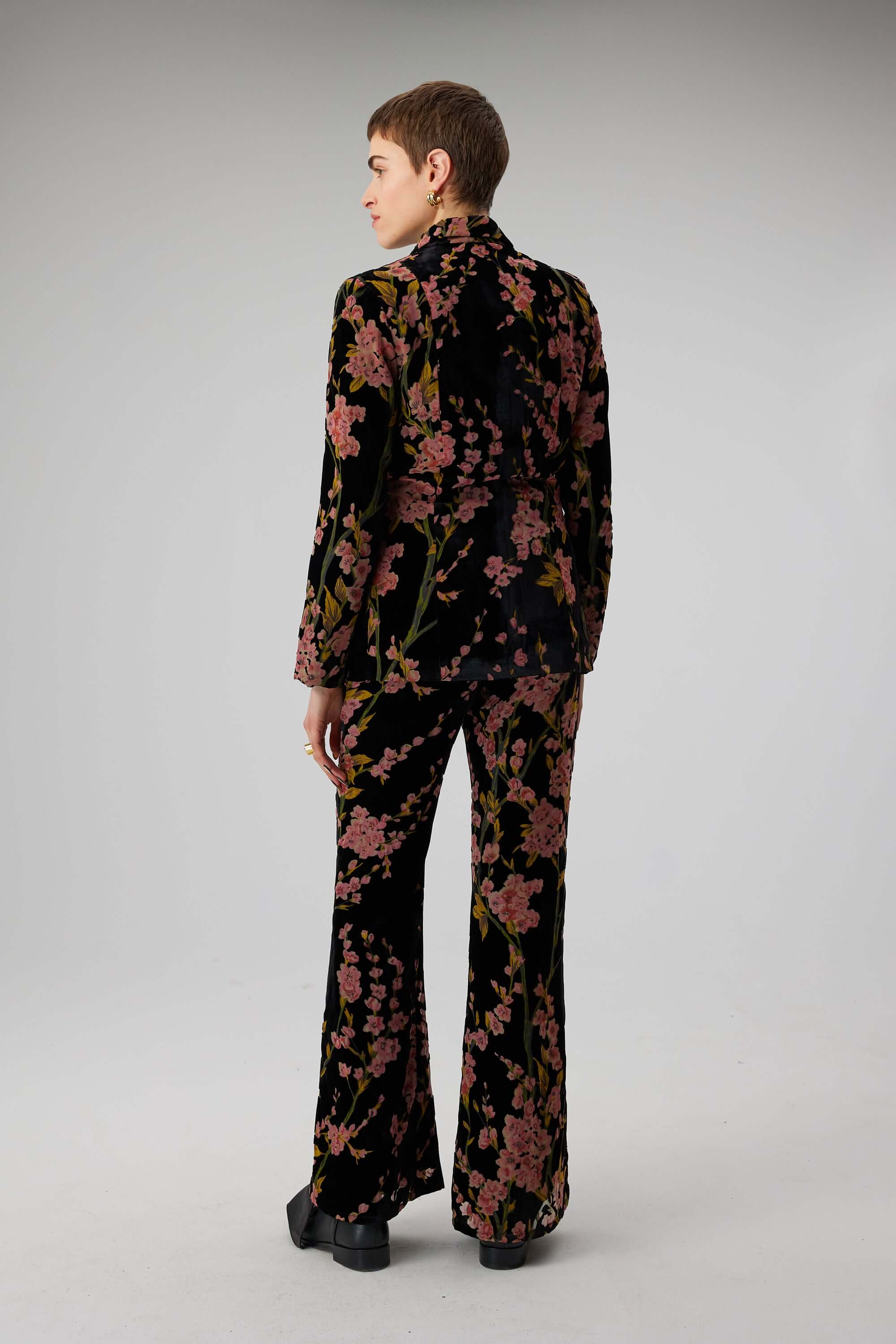 Sonny Crockett blazer in velvet Blossom