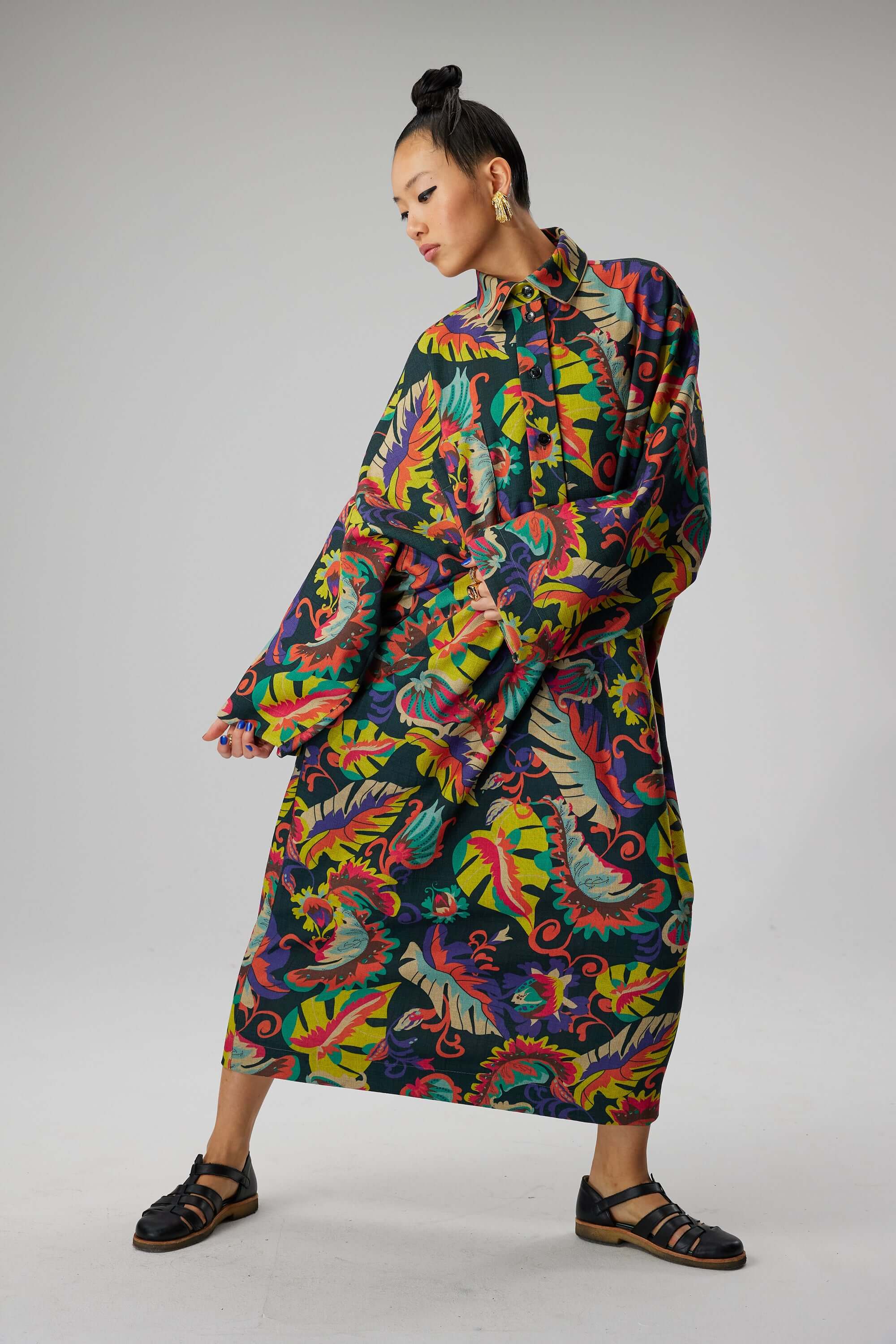 Robe Milo en toile tissée Onirique
