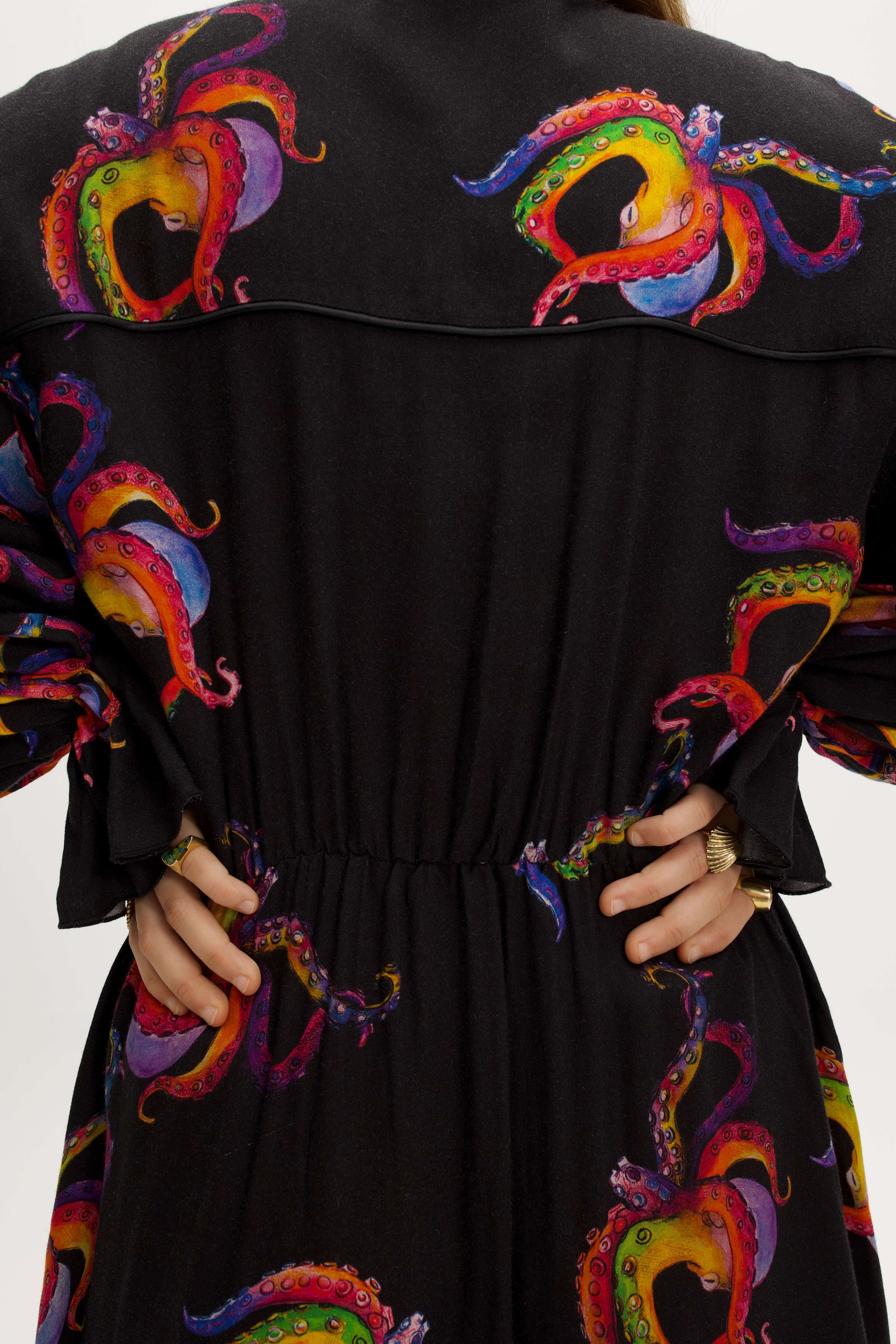 Pili Dress in Happy Octopus Print