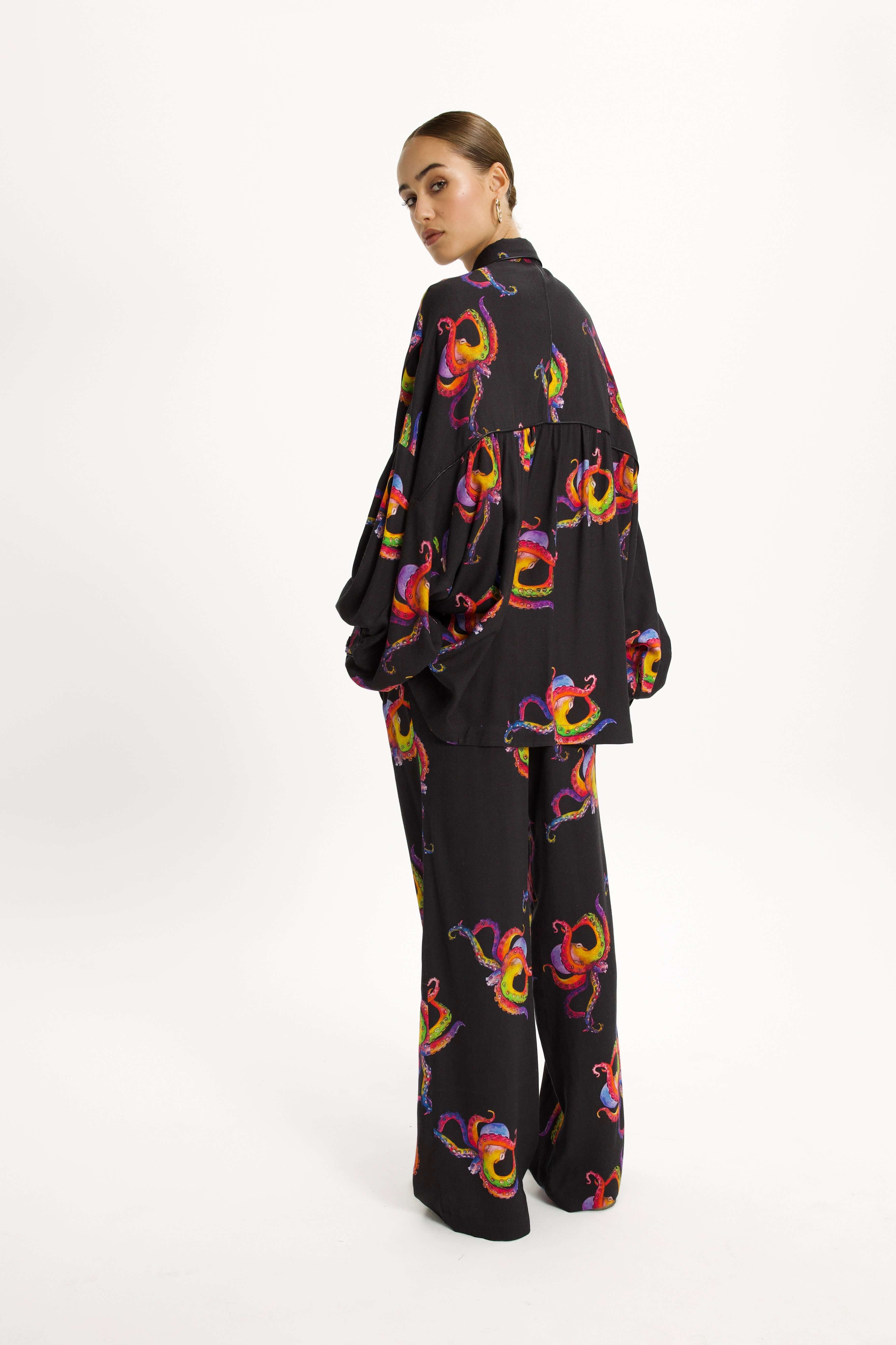 Moor Pants in Happy Octopus Print