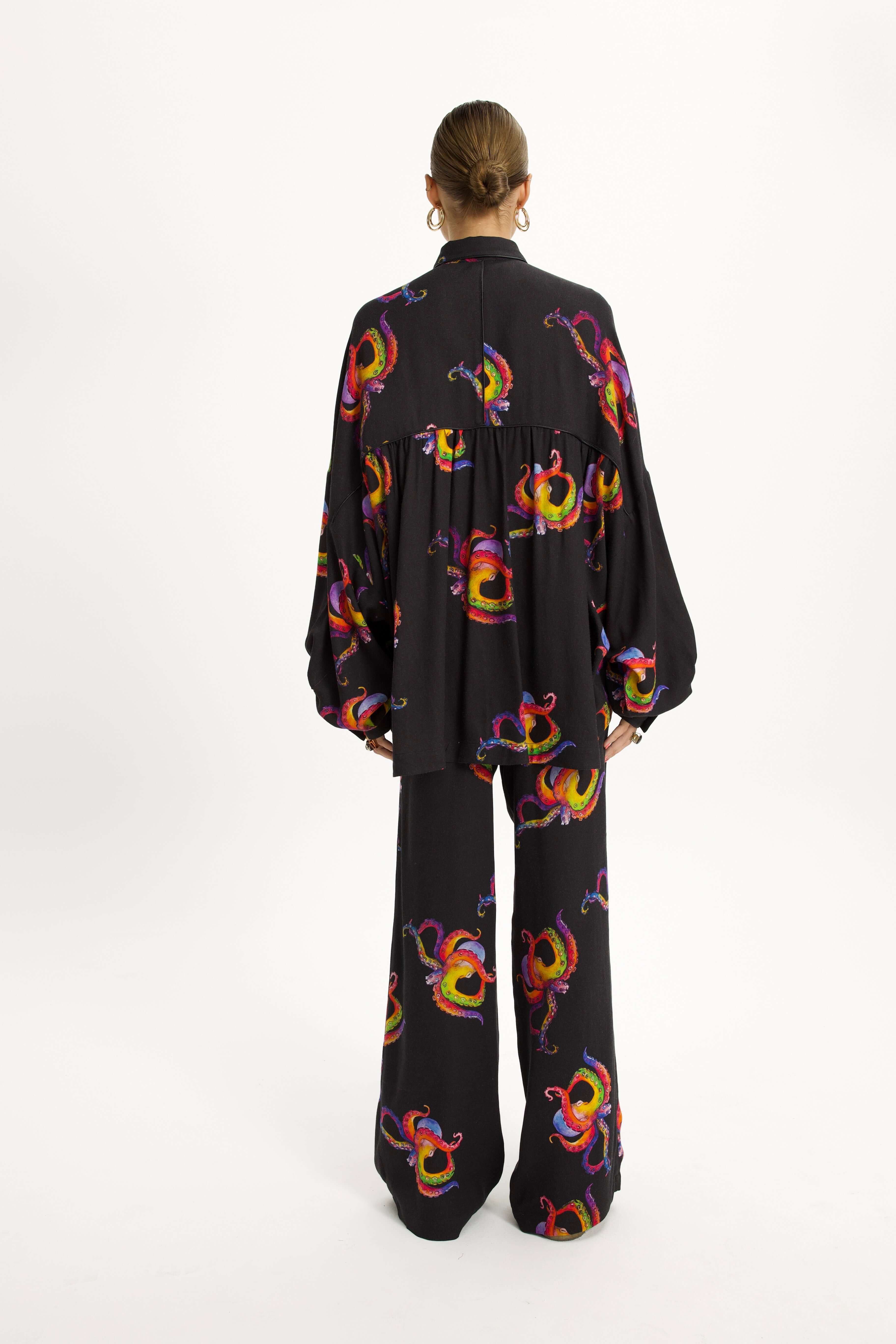 Moor Pants in Happy Octopus Print