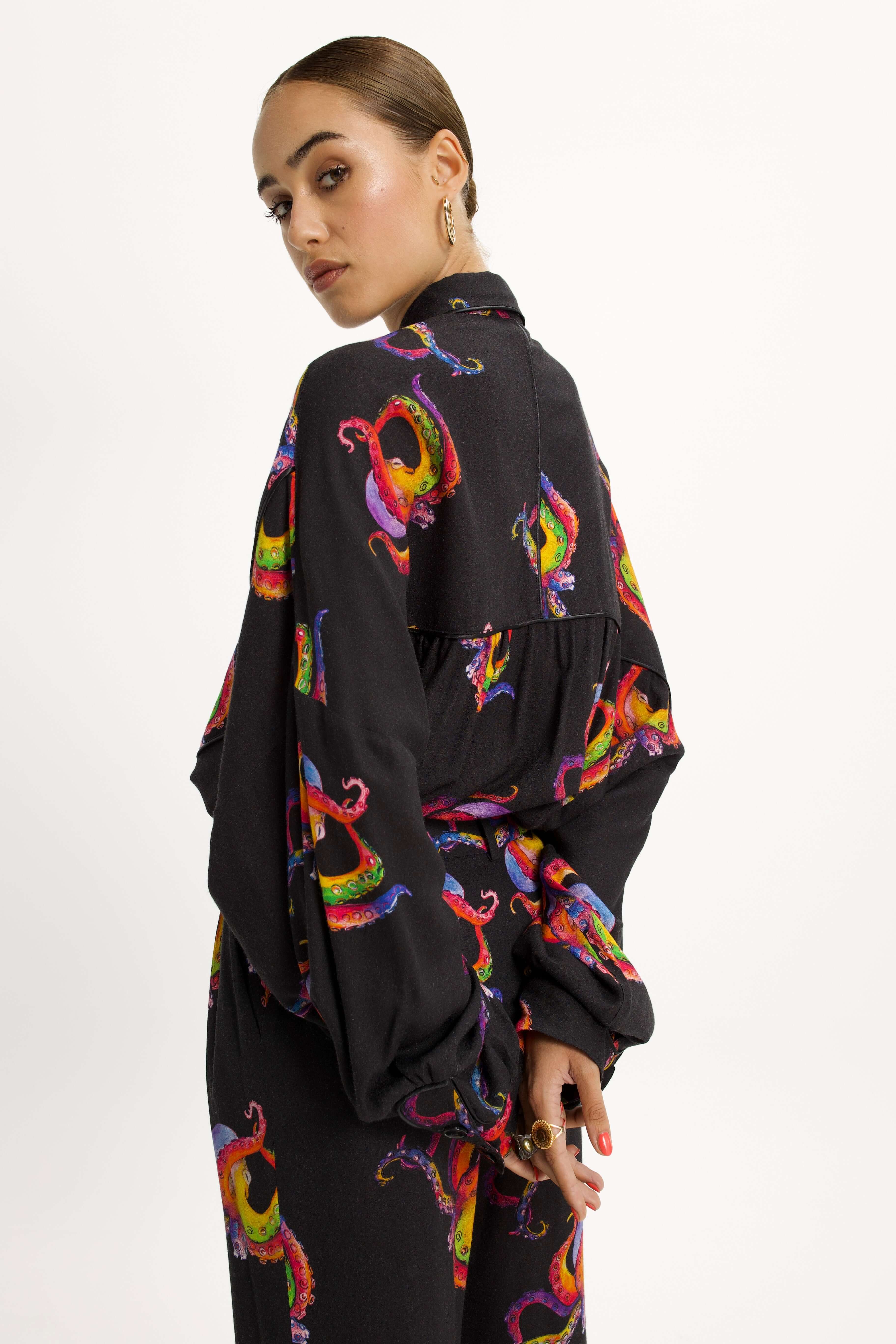 Tasman Shirt in Happy Octopus Print