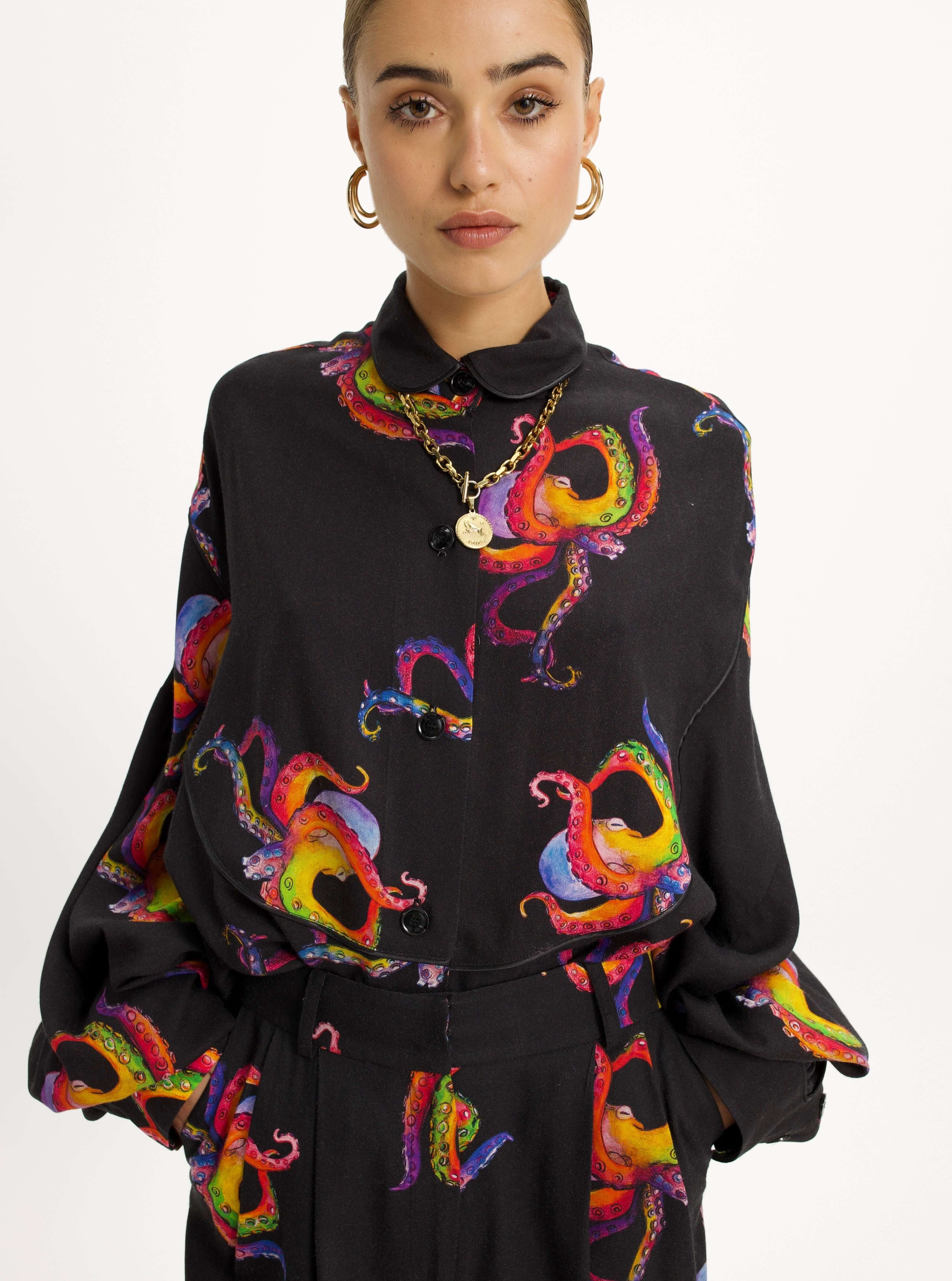 Tasman Shirt in Happy Octopus Print