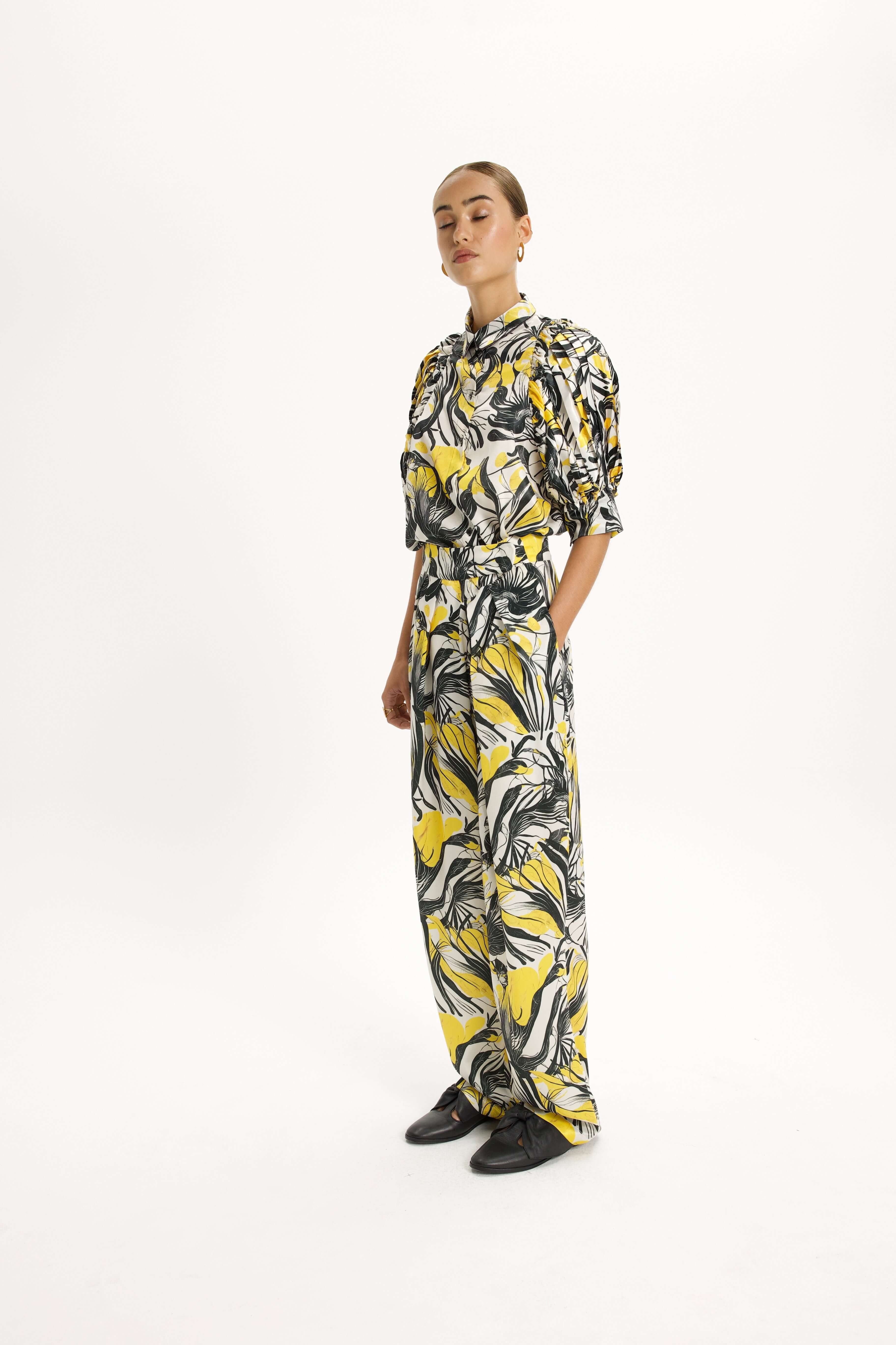 Lex Shirt in Seaweed In Motion Print