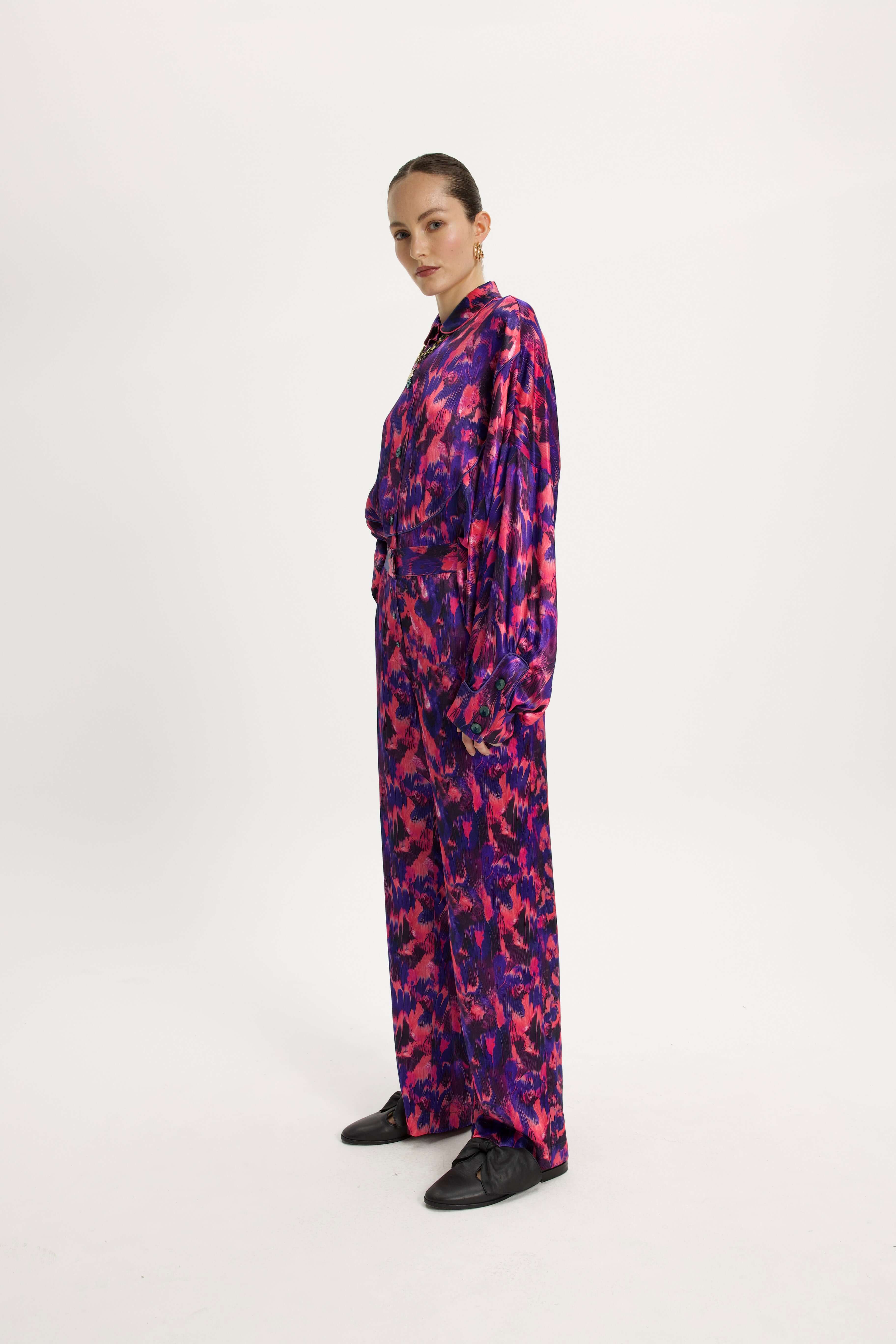 Spartacus Pants in Vibrant Flecked Print