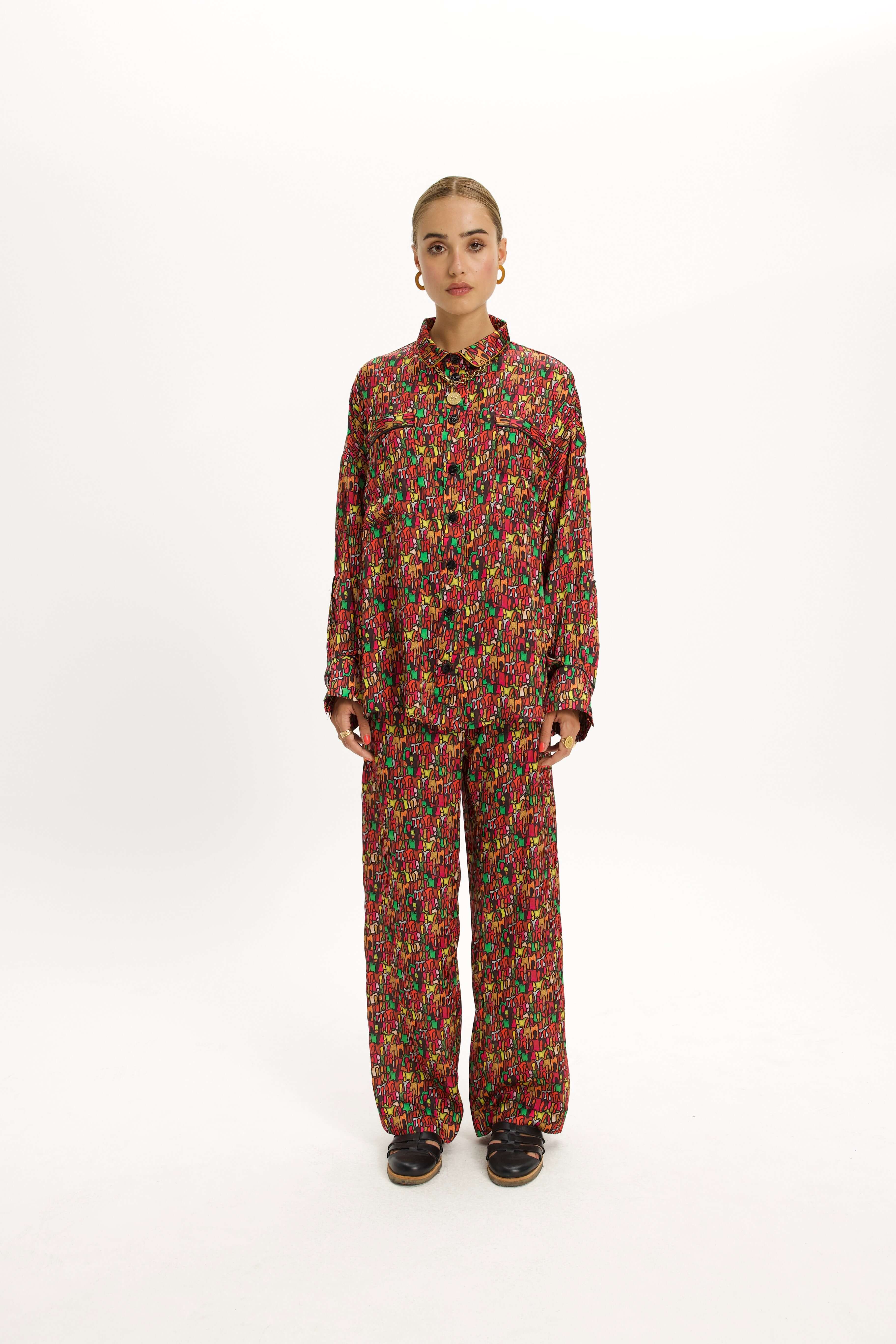 Spartacus Pants in Crowd Print