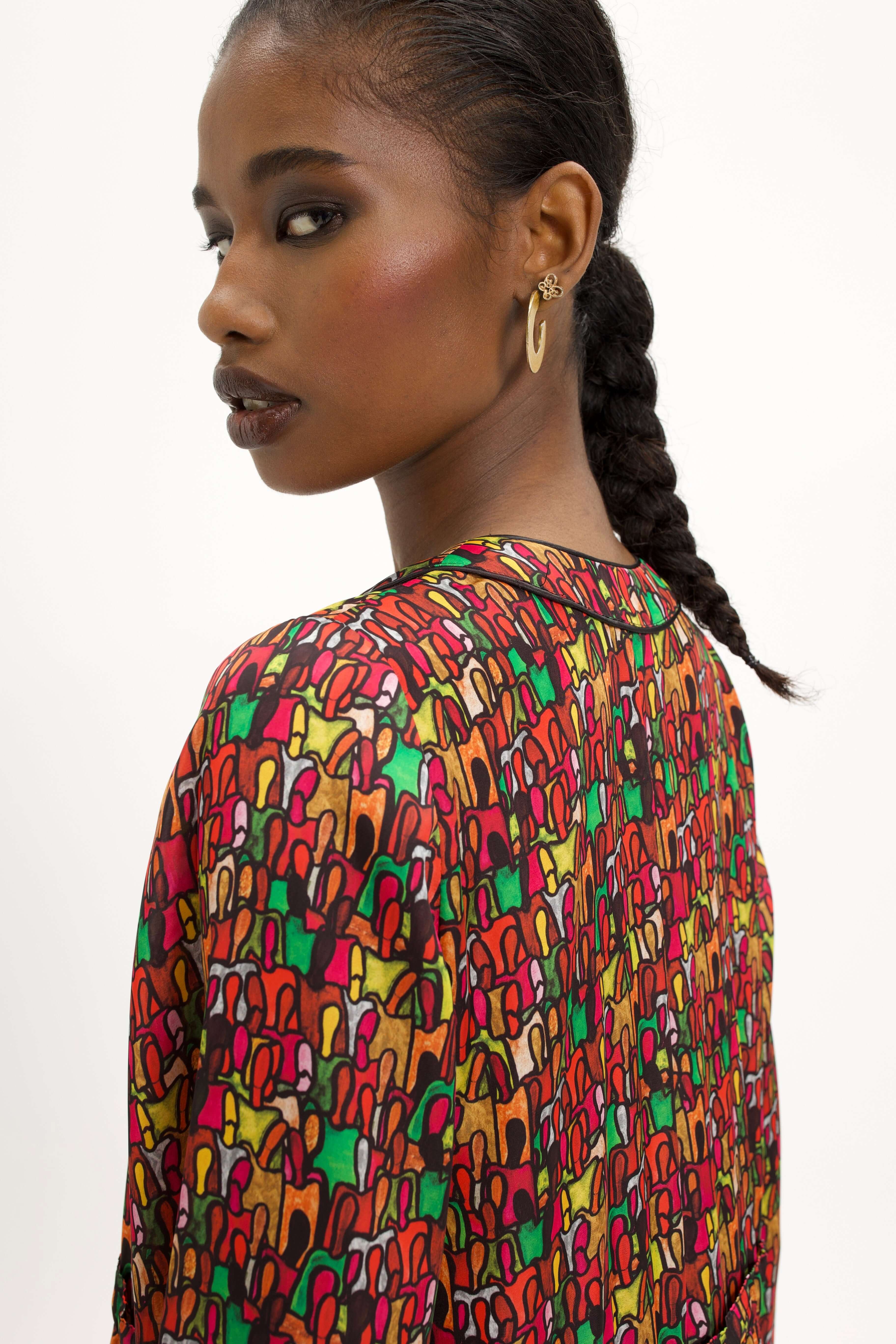 Yoka Jumpsuit in Crowd Print