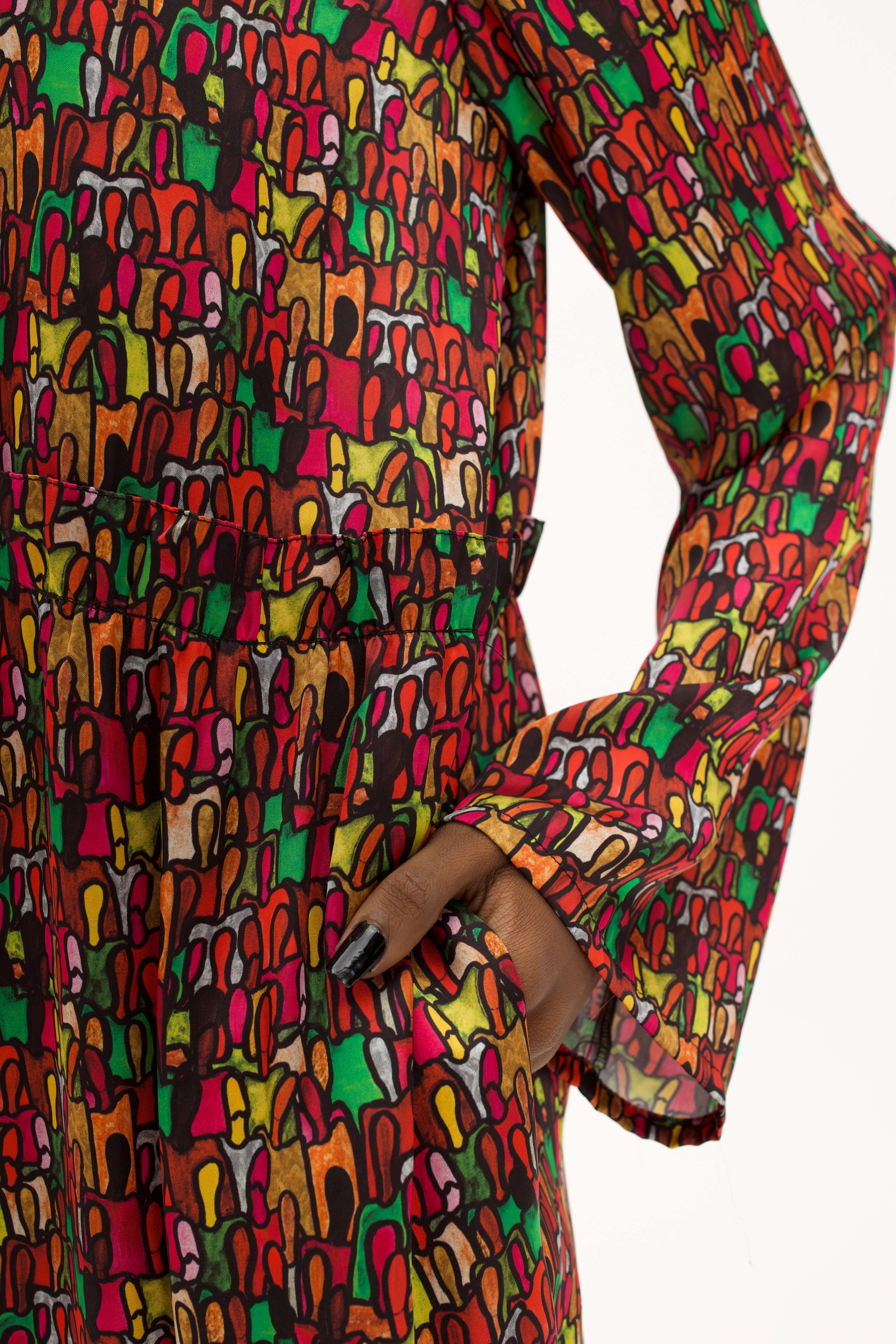 Yoka Jumpsuit in Crowd Print