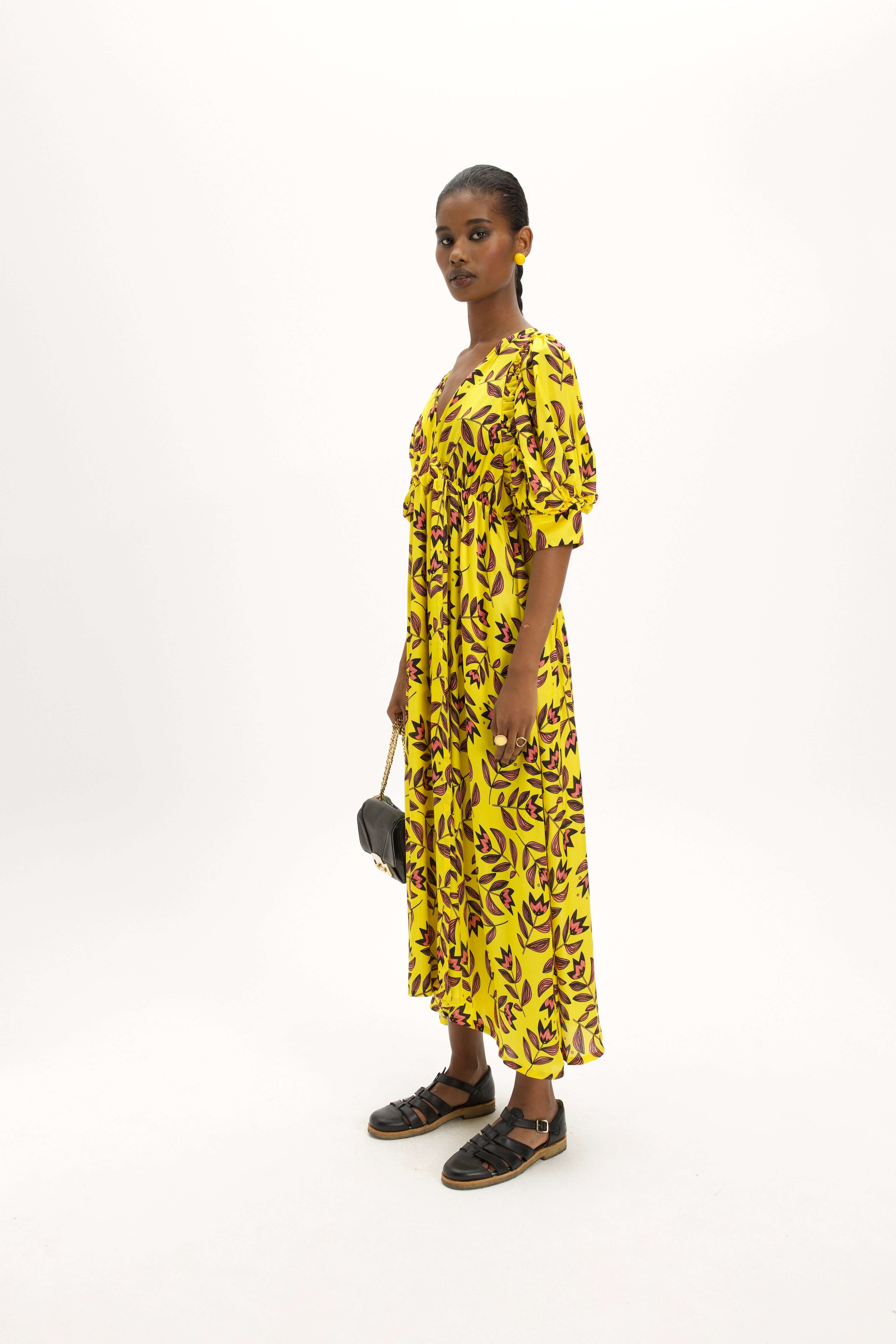 Jim Dress in Moderns Flowers Print