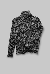 Socco undershirt in black & white Leopard jersey