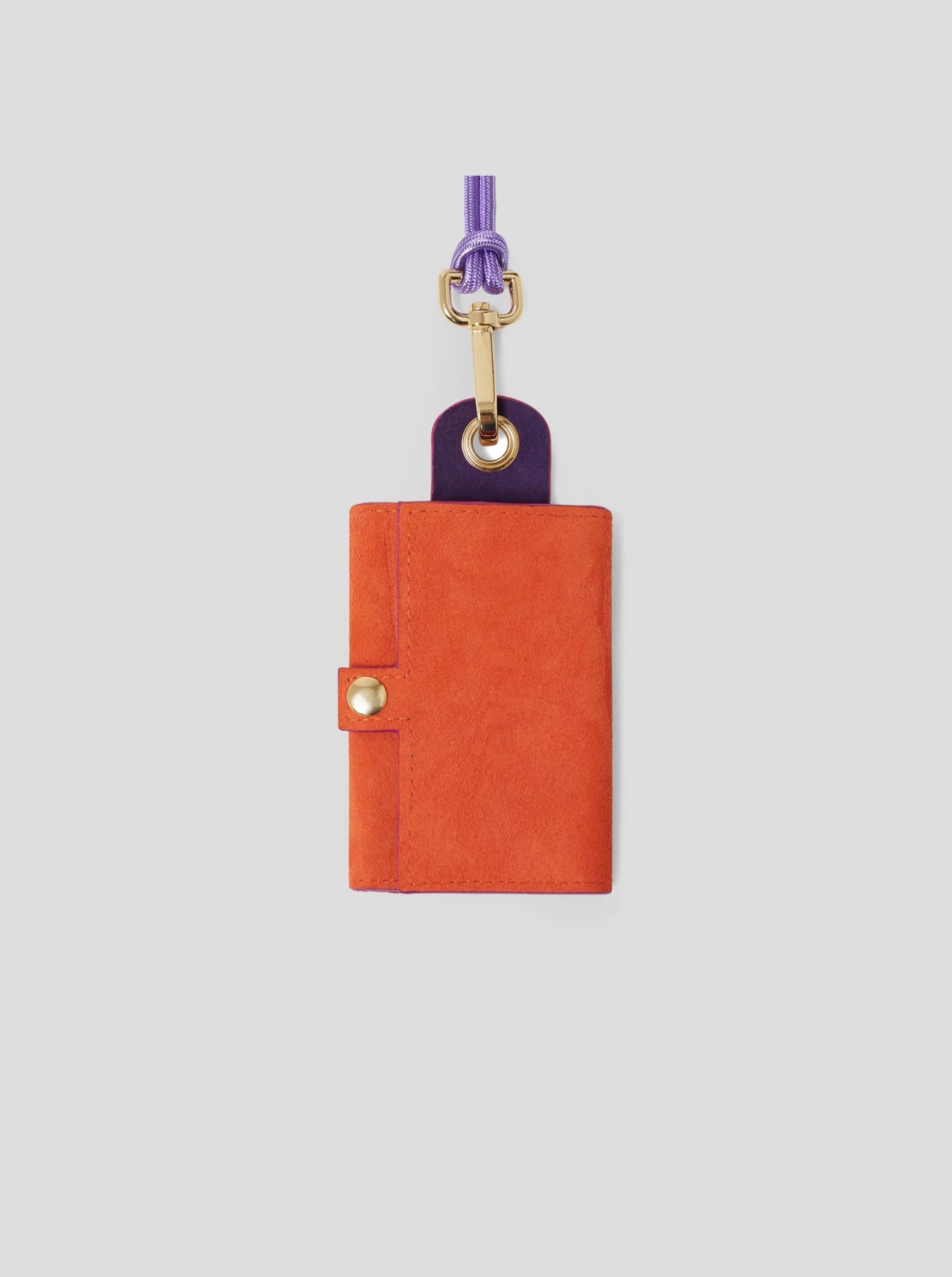 The Minis - 6 Key Holder in Orange & Purple suede