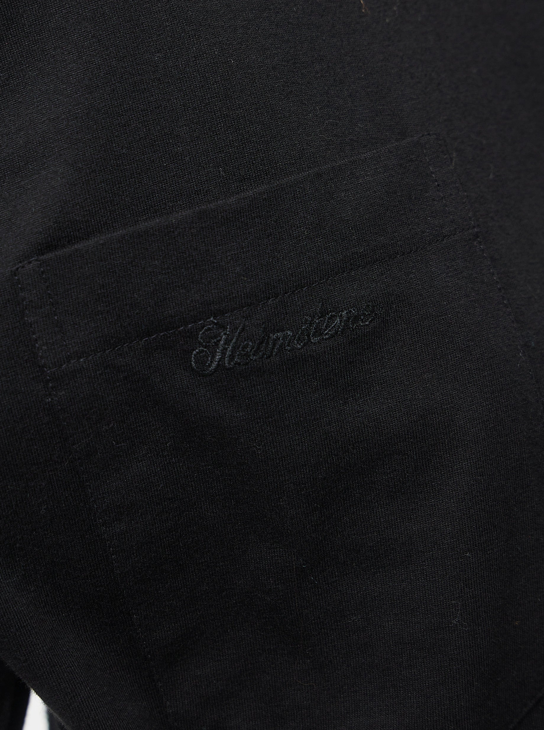 ATLAS EMBROIDERED T-SHIRT IN BLACK COTTON