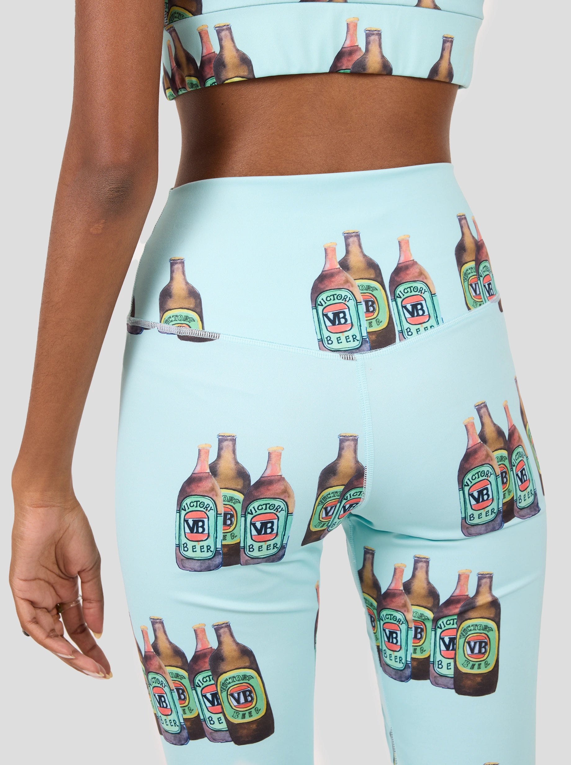 Glue Yoga Pants in Beer Print