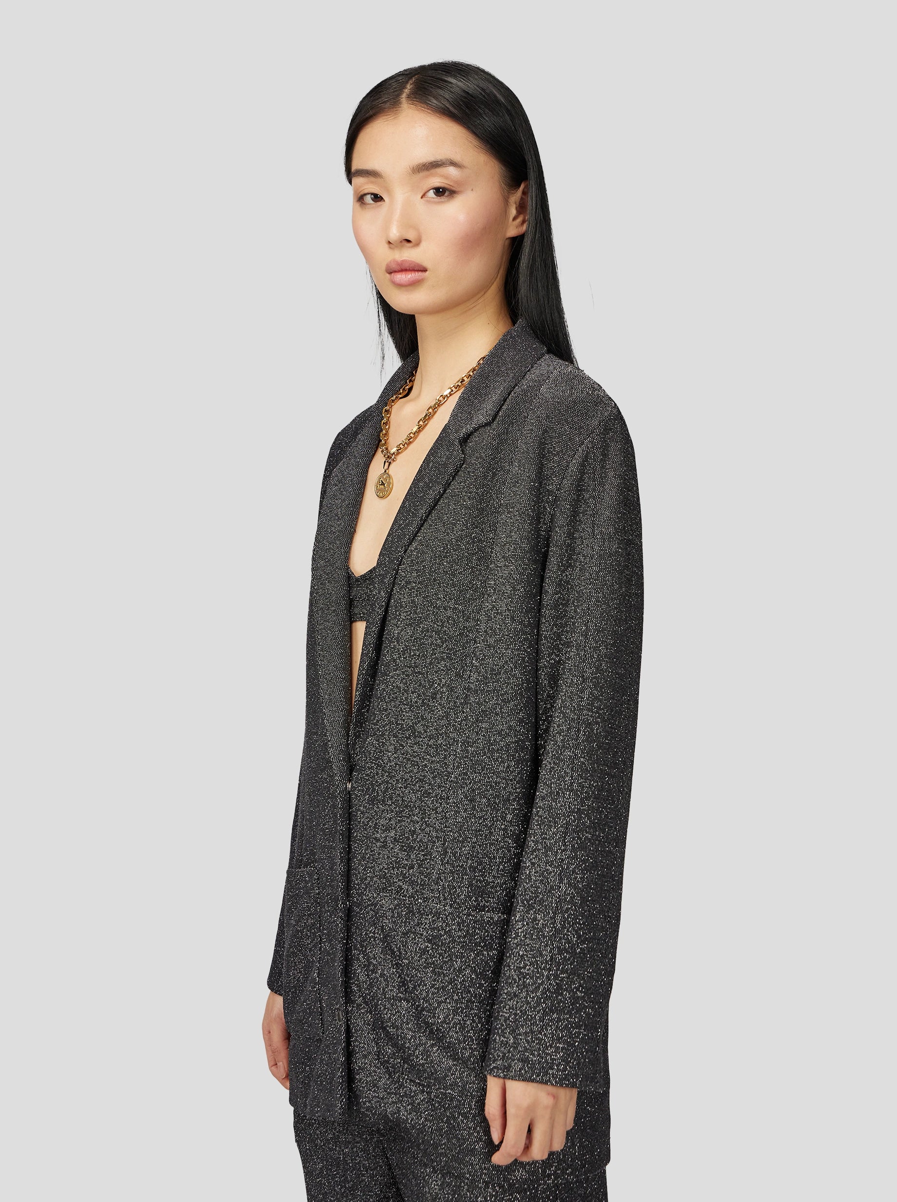 BLAZER SONNY CROCKETT IN CONSTELLATION SILVER KNIT