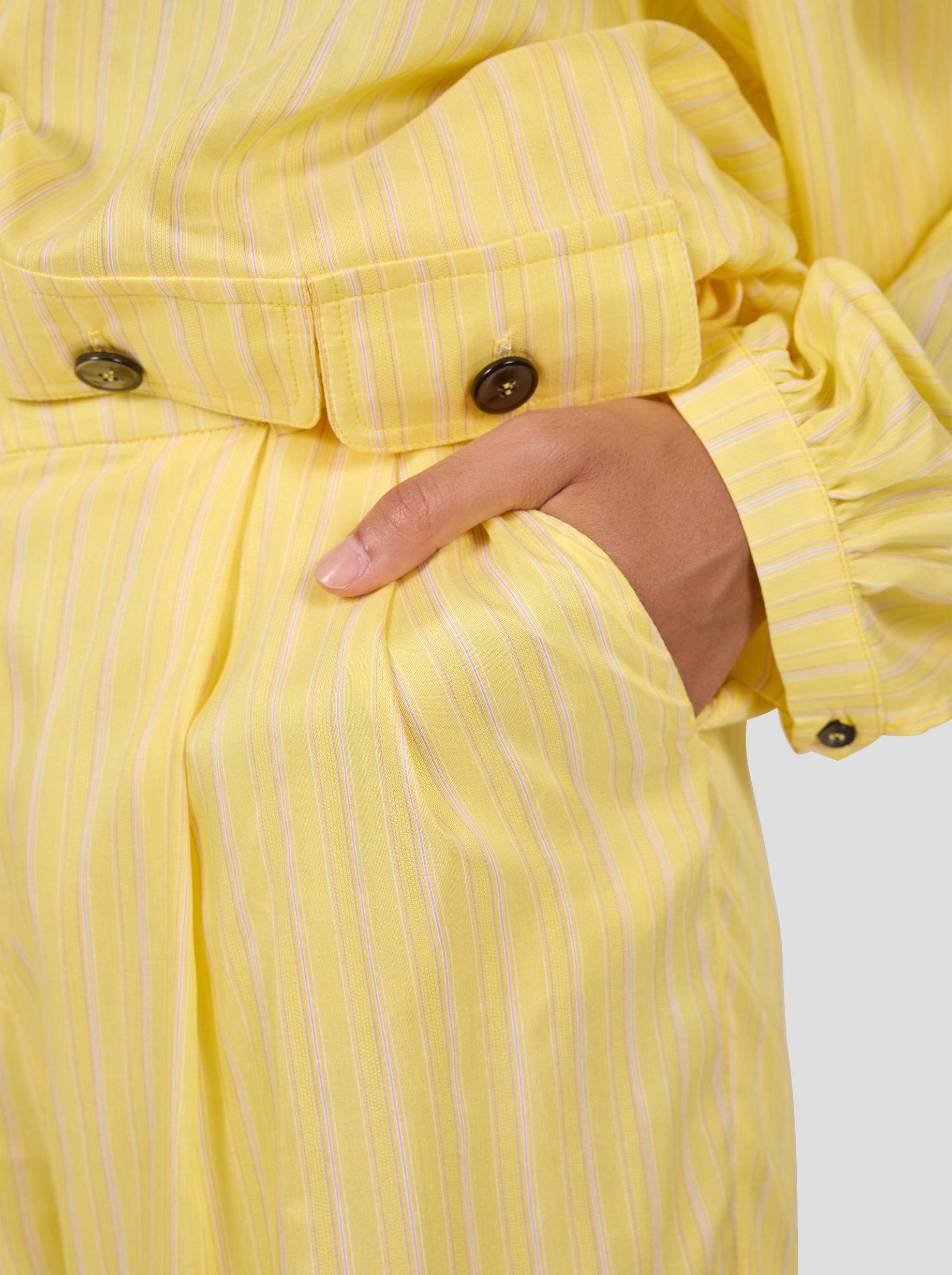 Moor Bermuda in Limoncello Stripes