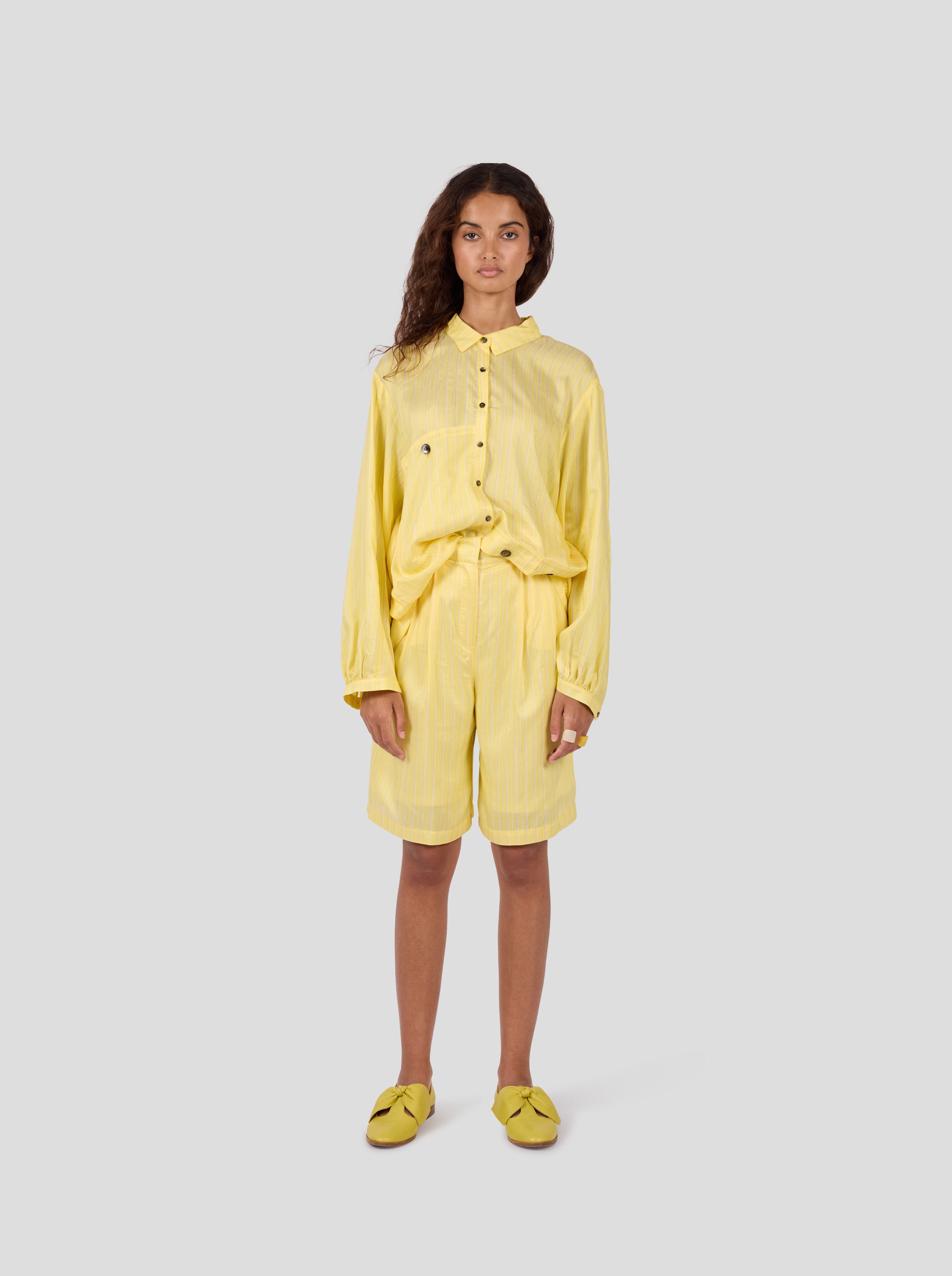 Moor Bermuda in Limoncello Stripes
