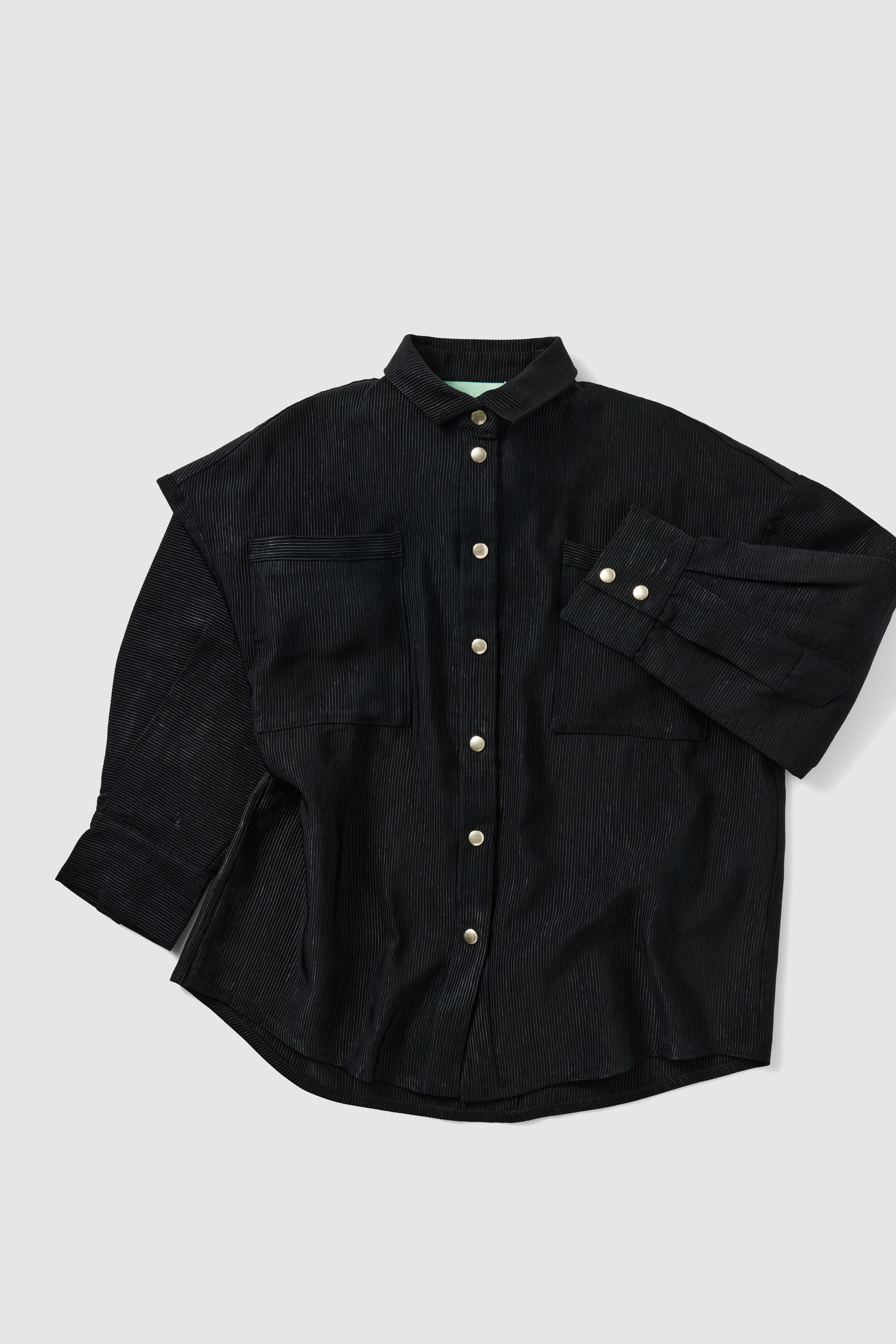 Astrée overshirt in coal Ottoman