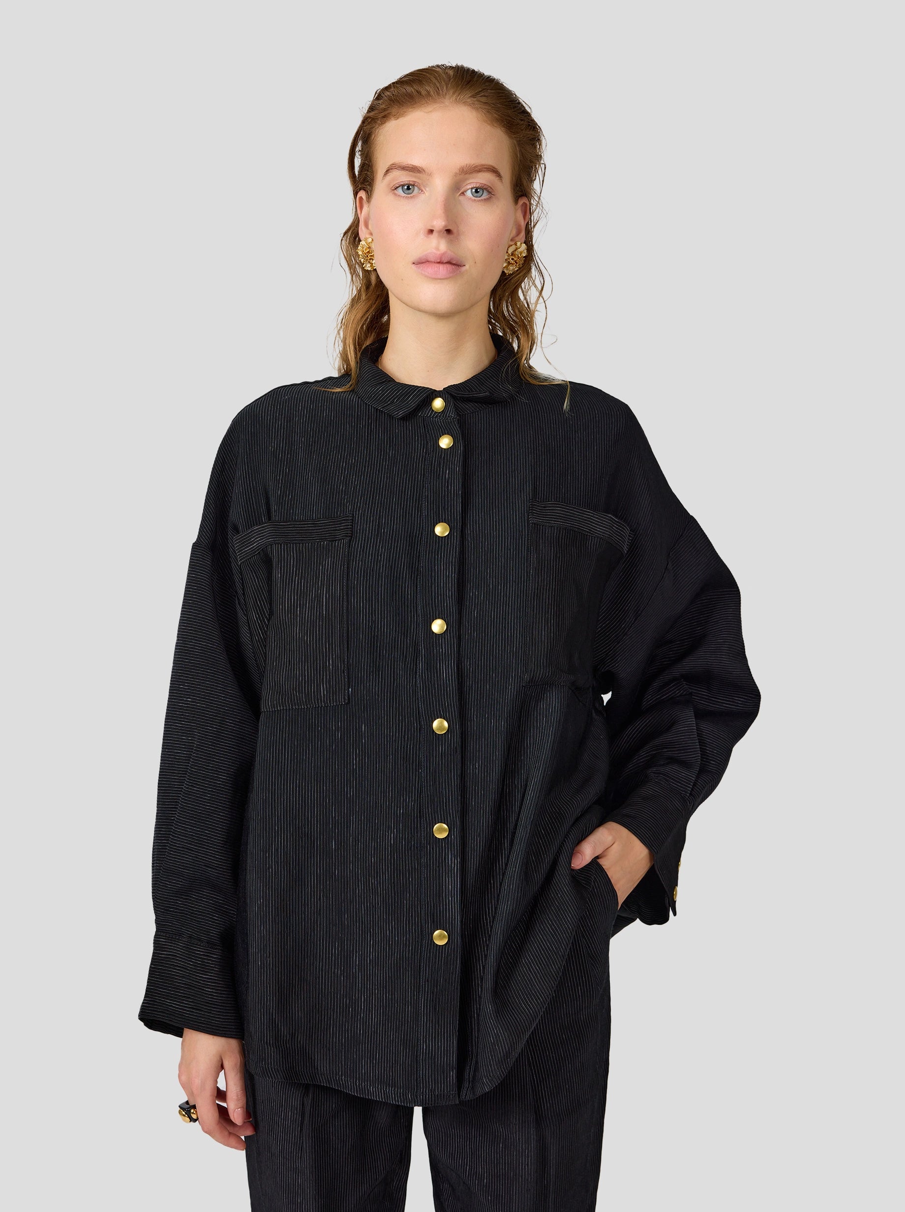 Chemise Astrée en Ottoman carbone