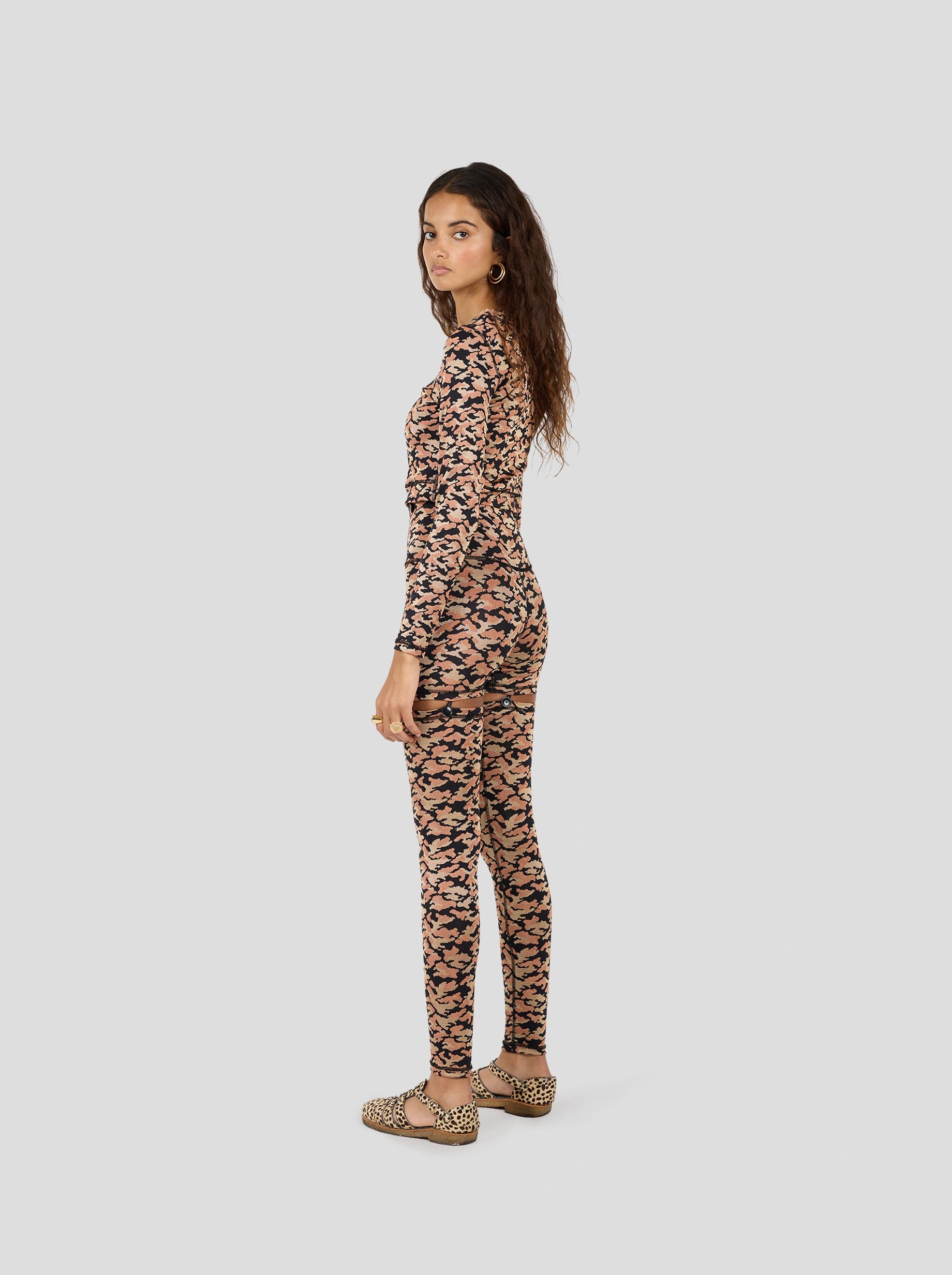 Lexxie jumpsuit in Feline knit