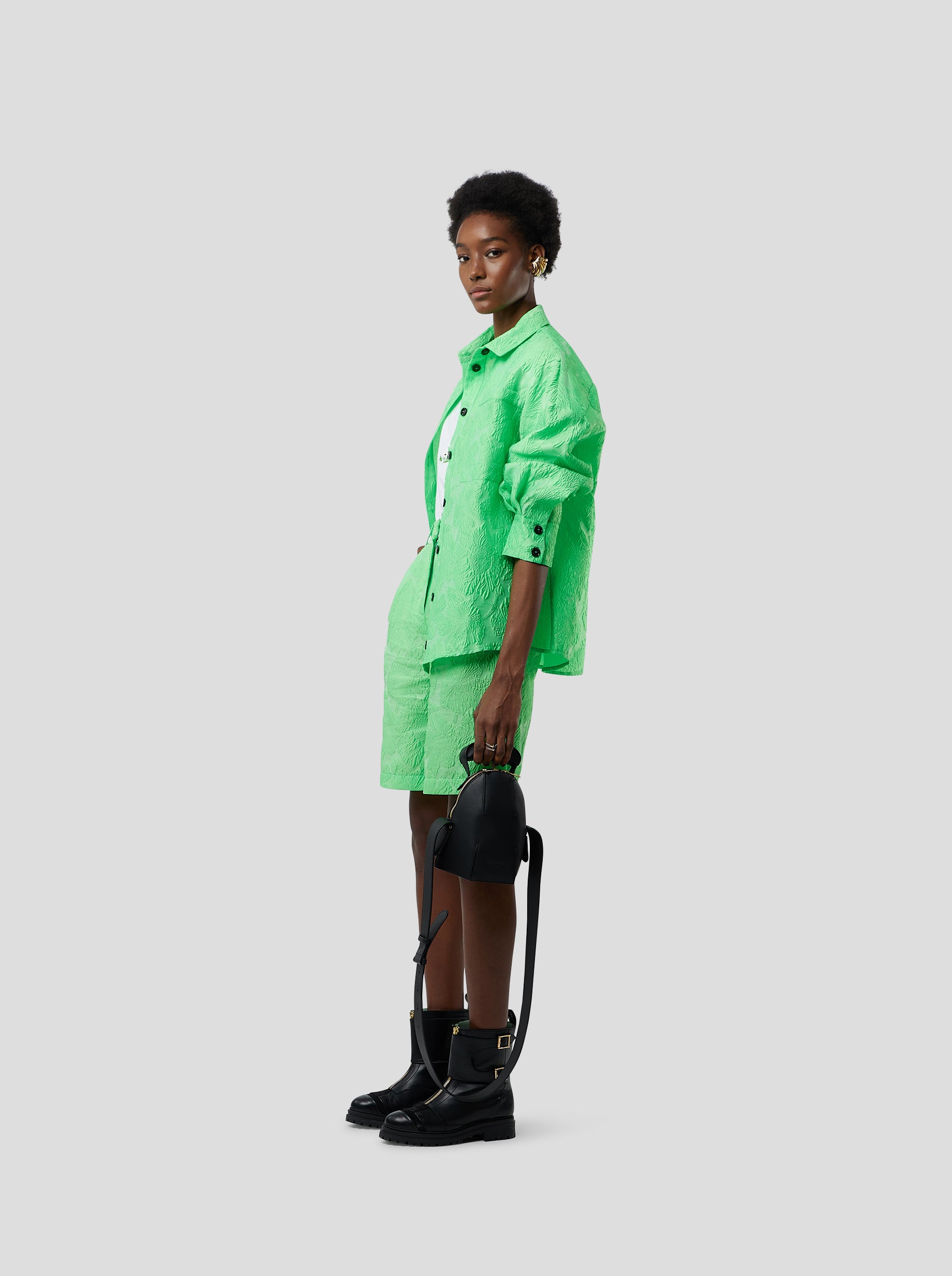 Astrée shirt in embossed Cactus