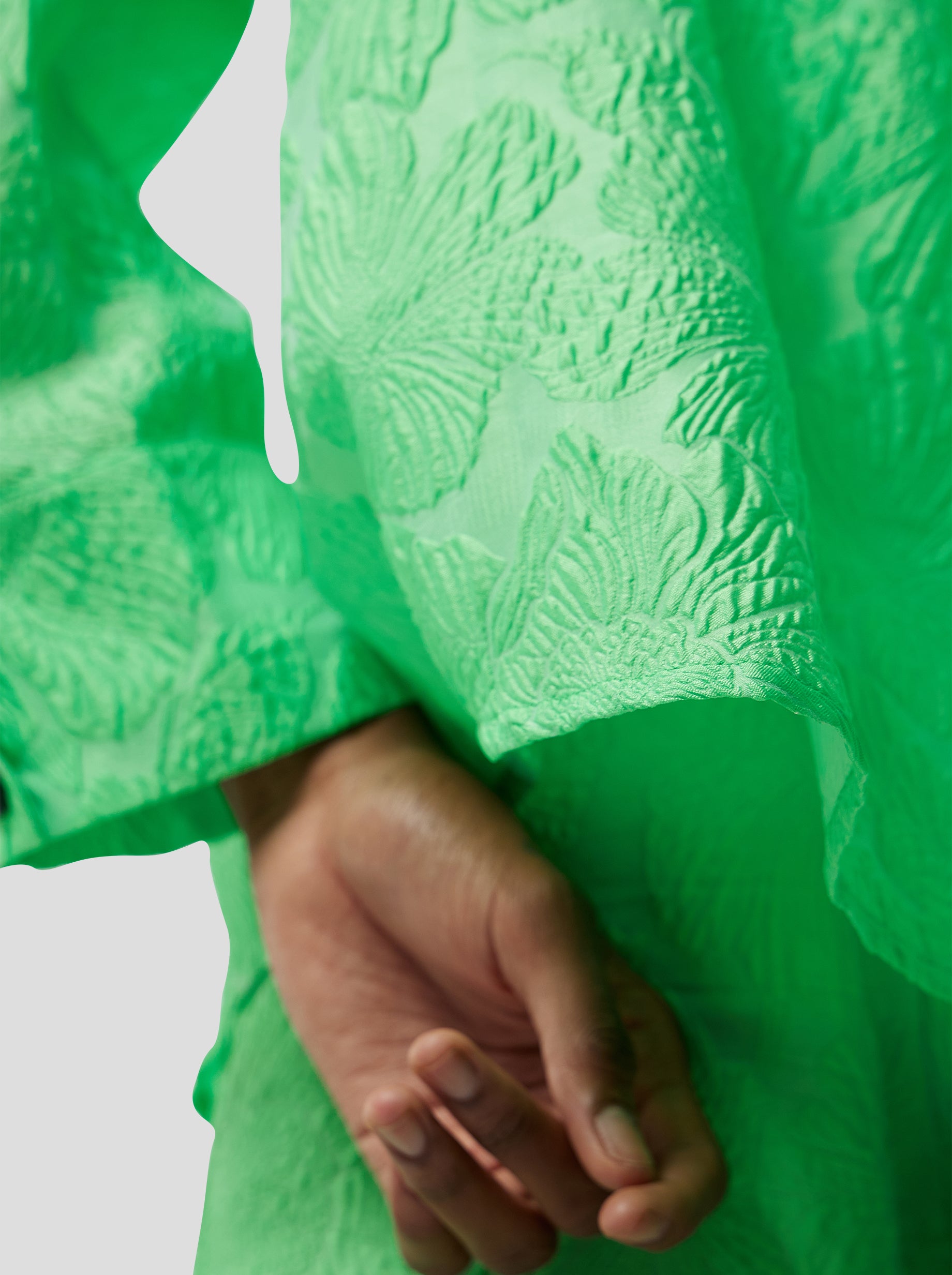 Astrée shirt in embossed Cactus