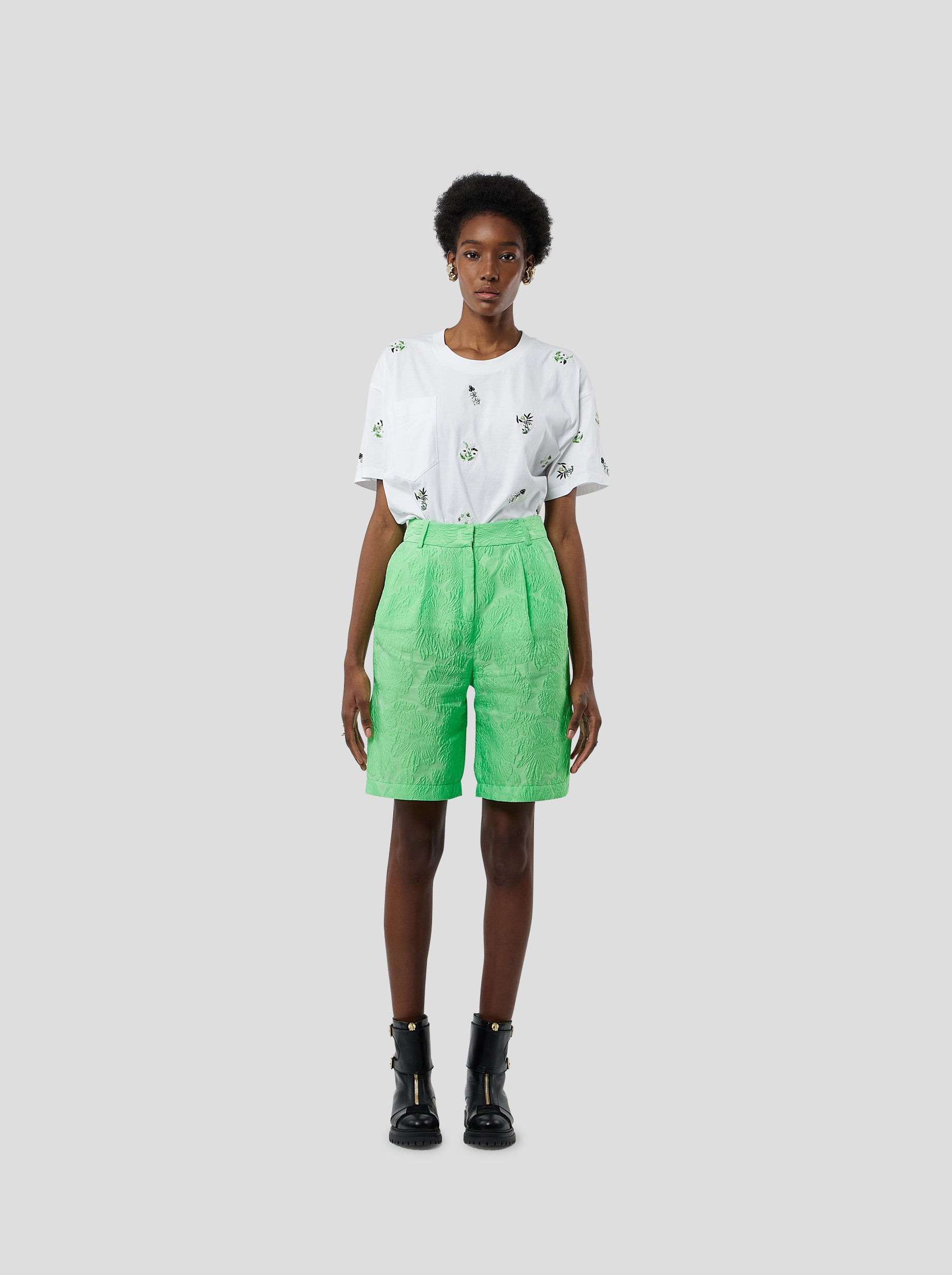 Moor bermuda in embossed Cactus
