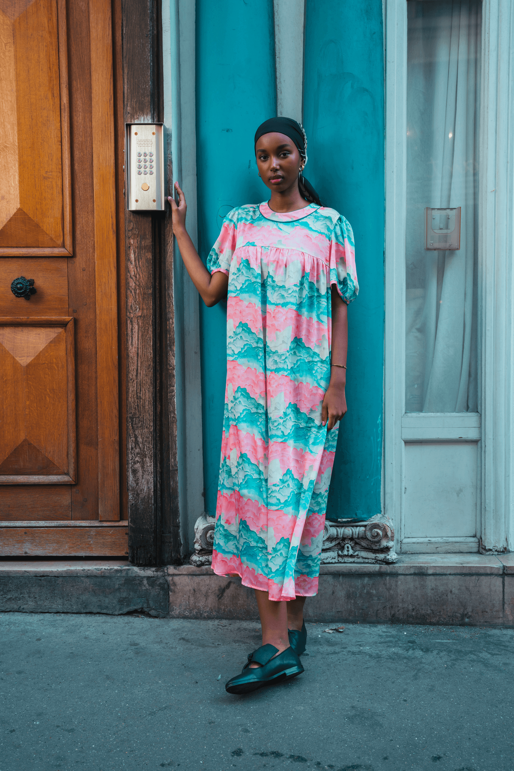 Gaya dress in Nuit Blanche print