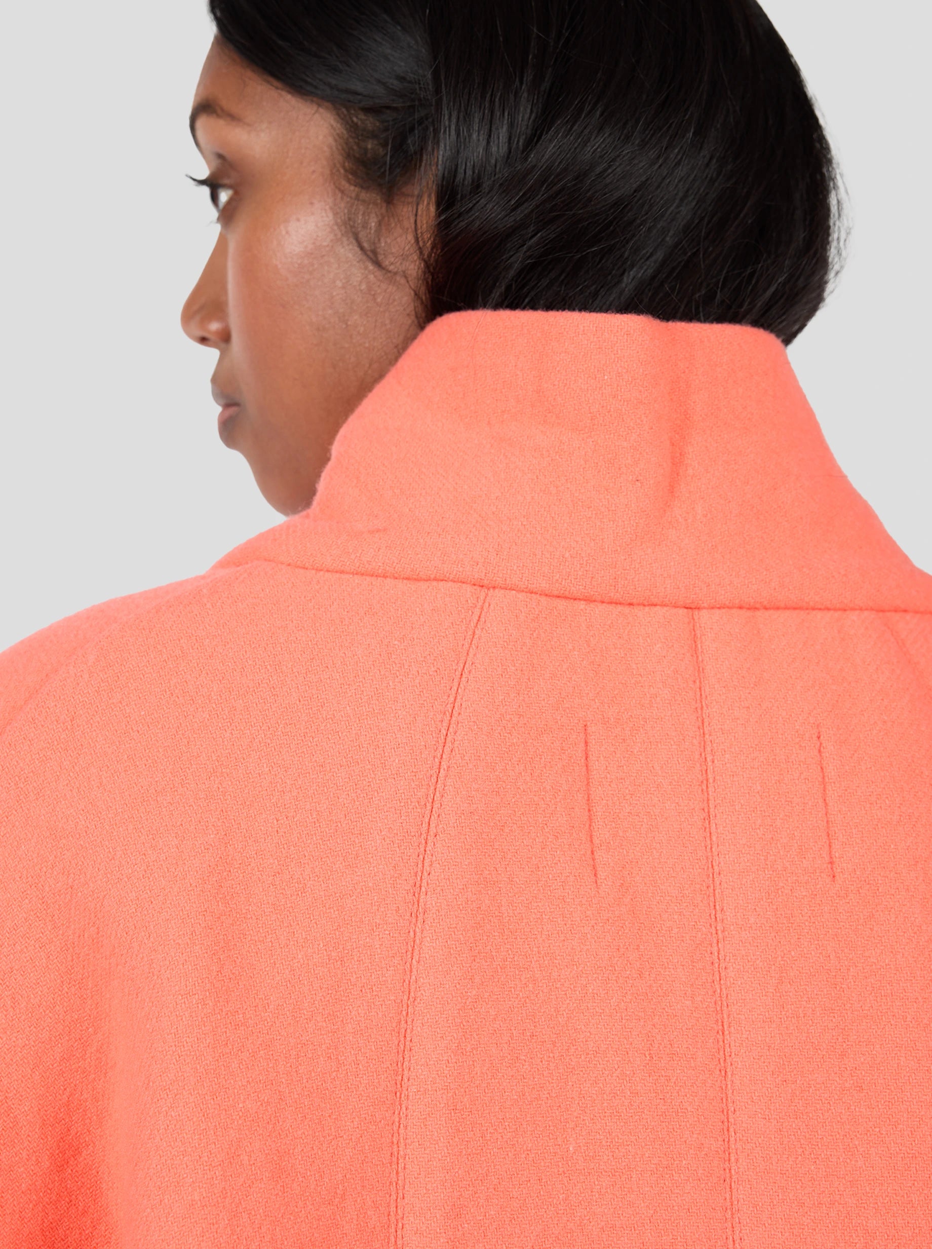 Eren Coat in Reef Orange Woolen Cashmere