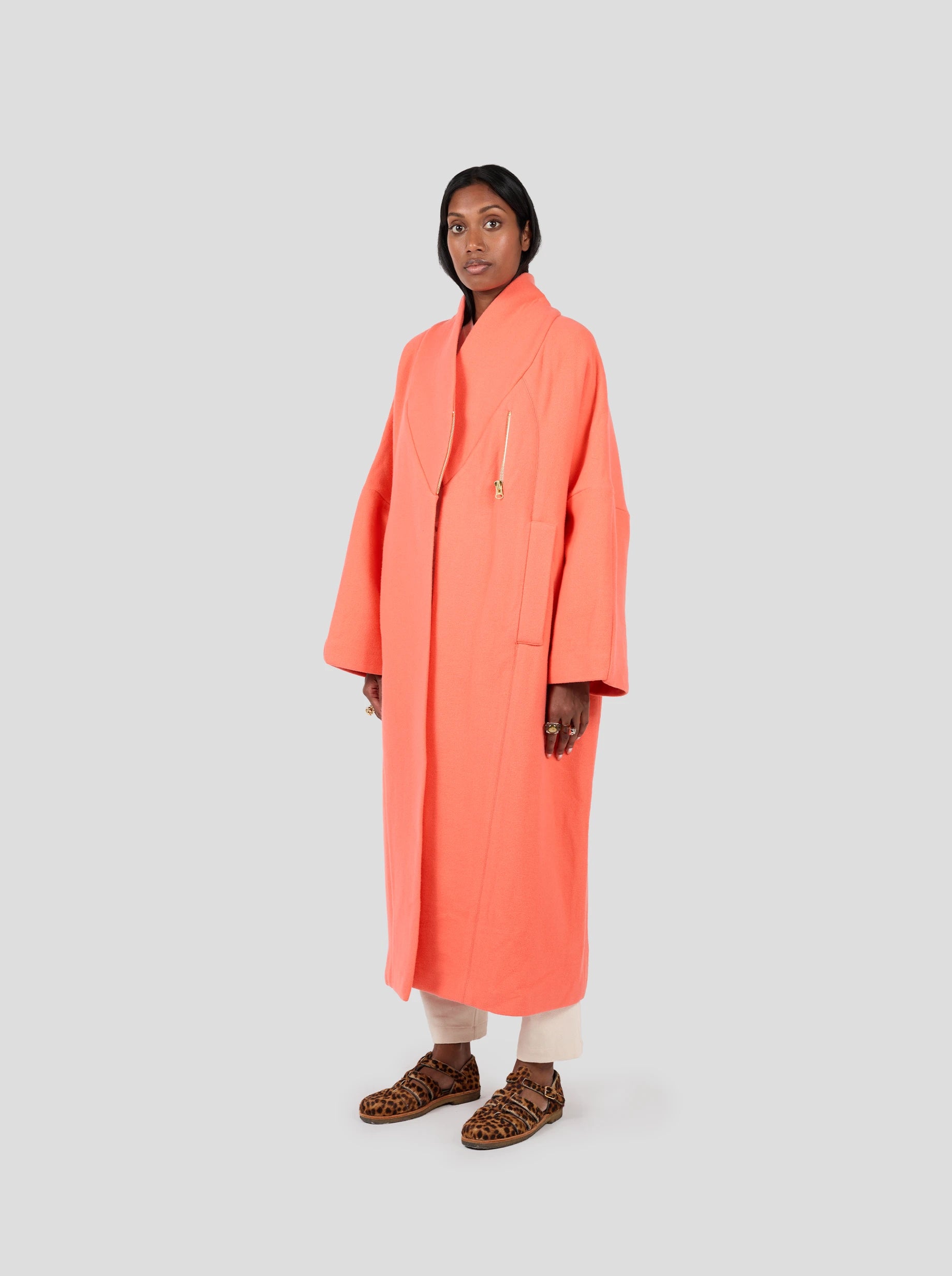 Coral raincoat online