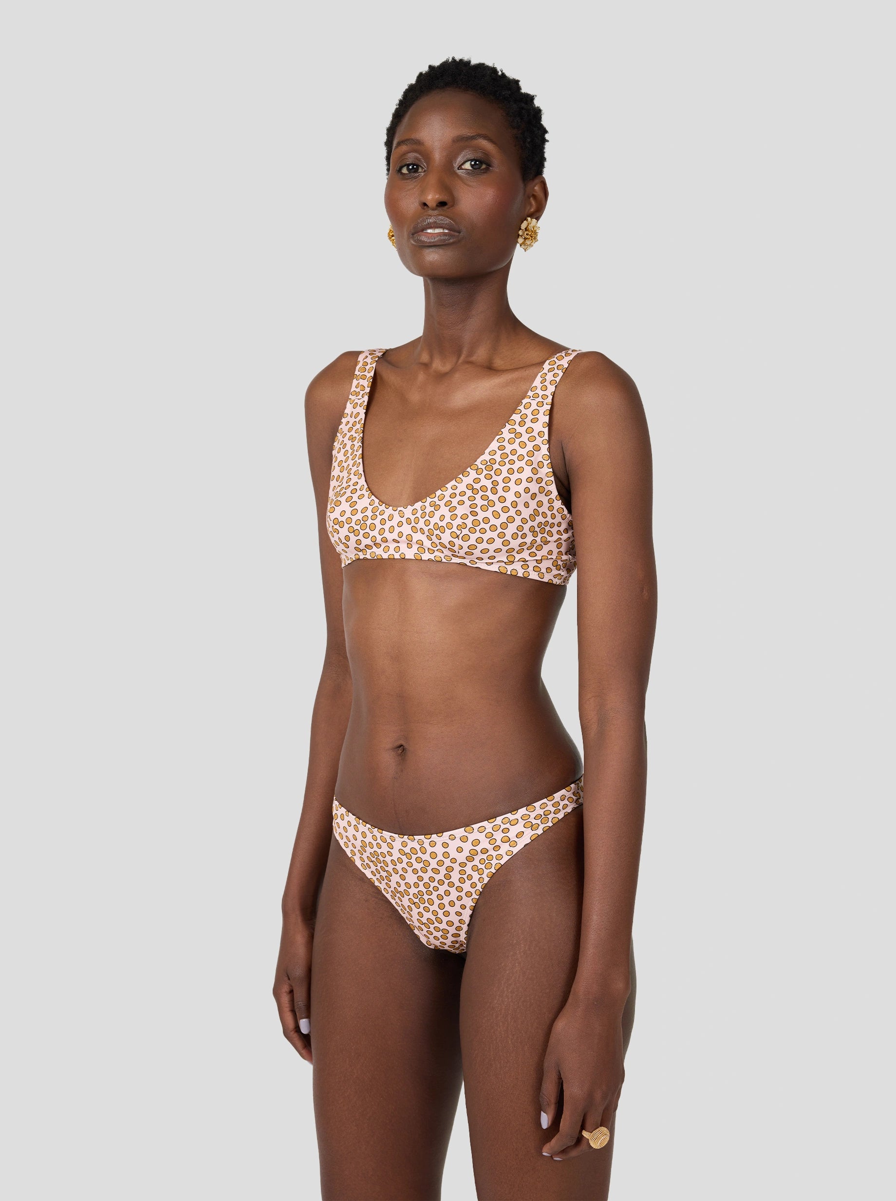 BRASSIERE GALA IN POWDER MESSY DOTS PRINT