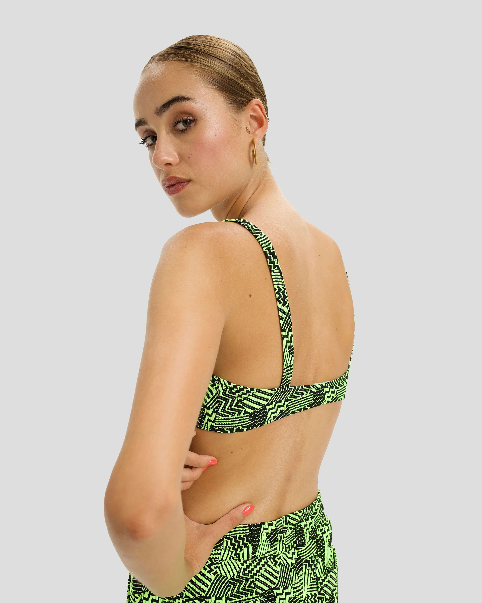 Gala Swimsuit Top in Neon Citrus Fizz