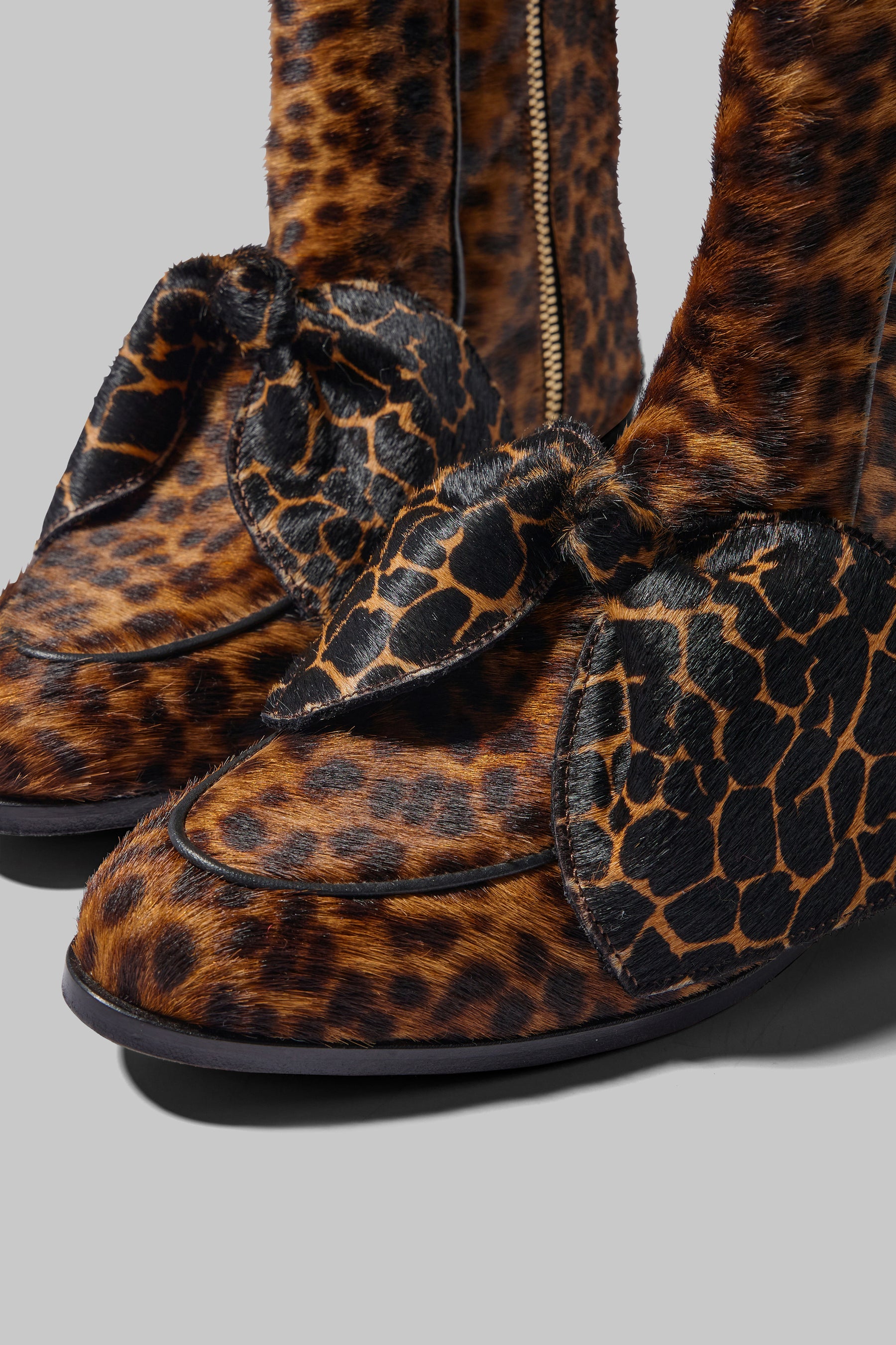 Bottines BB en cuir imprimé léopard et girafe