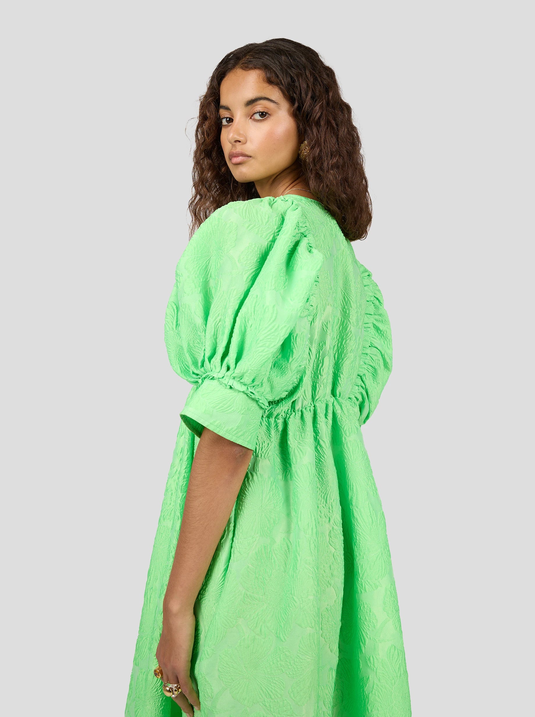 Jim dress in embossed Cactus